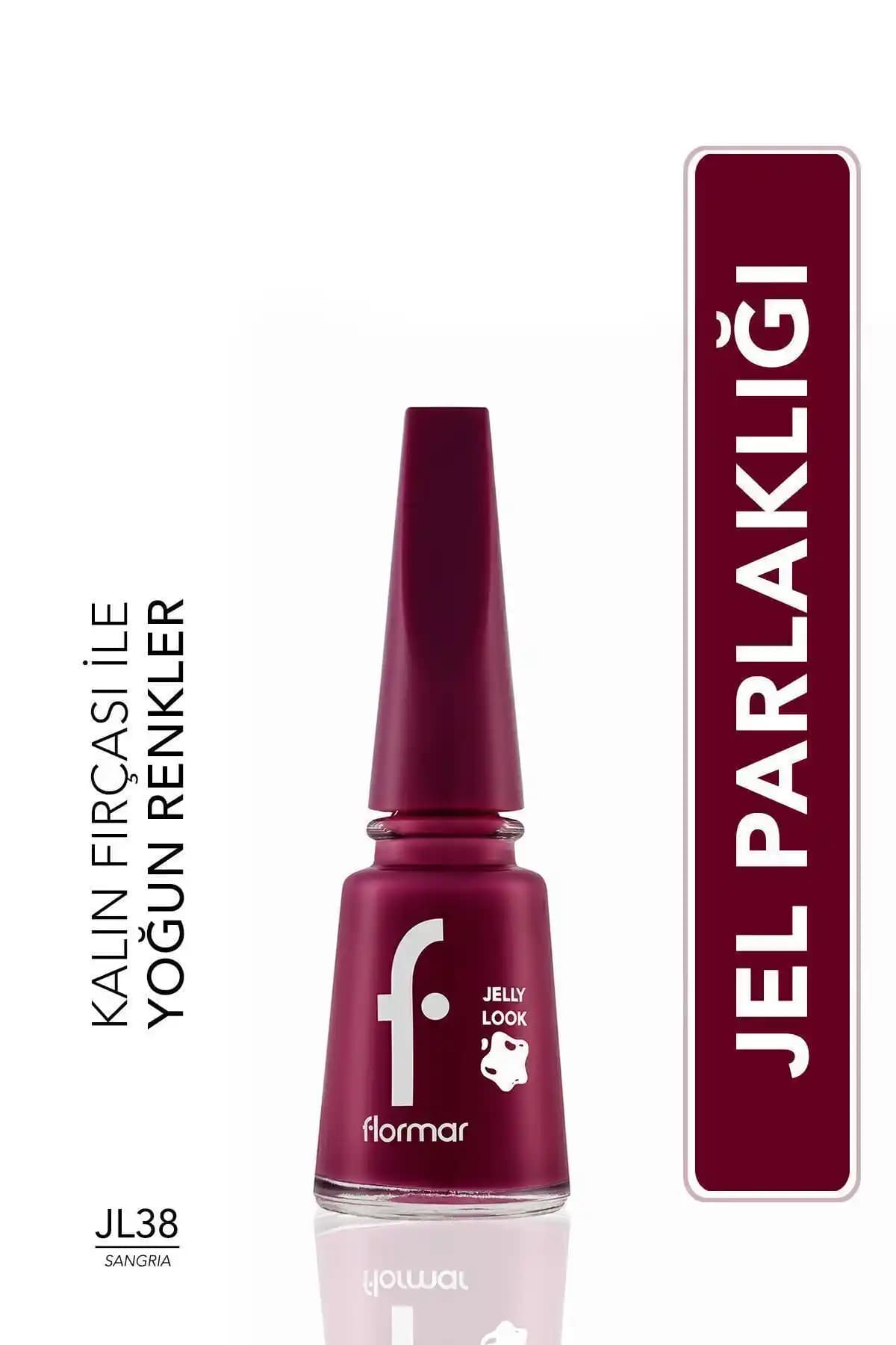 Flormar Jelly Look Oje JL38 Sangria: Canlı ve Parlak Tırnaklar İçin Uzun Süre Dayanan Renkli Oje