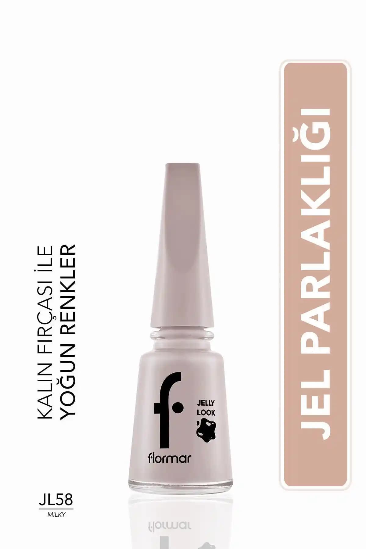 Flormar Jelly Look Oje L5 Beyaz Parlak ve Uzun Süre Dayanıklı Tırnak Cilası
