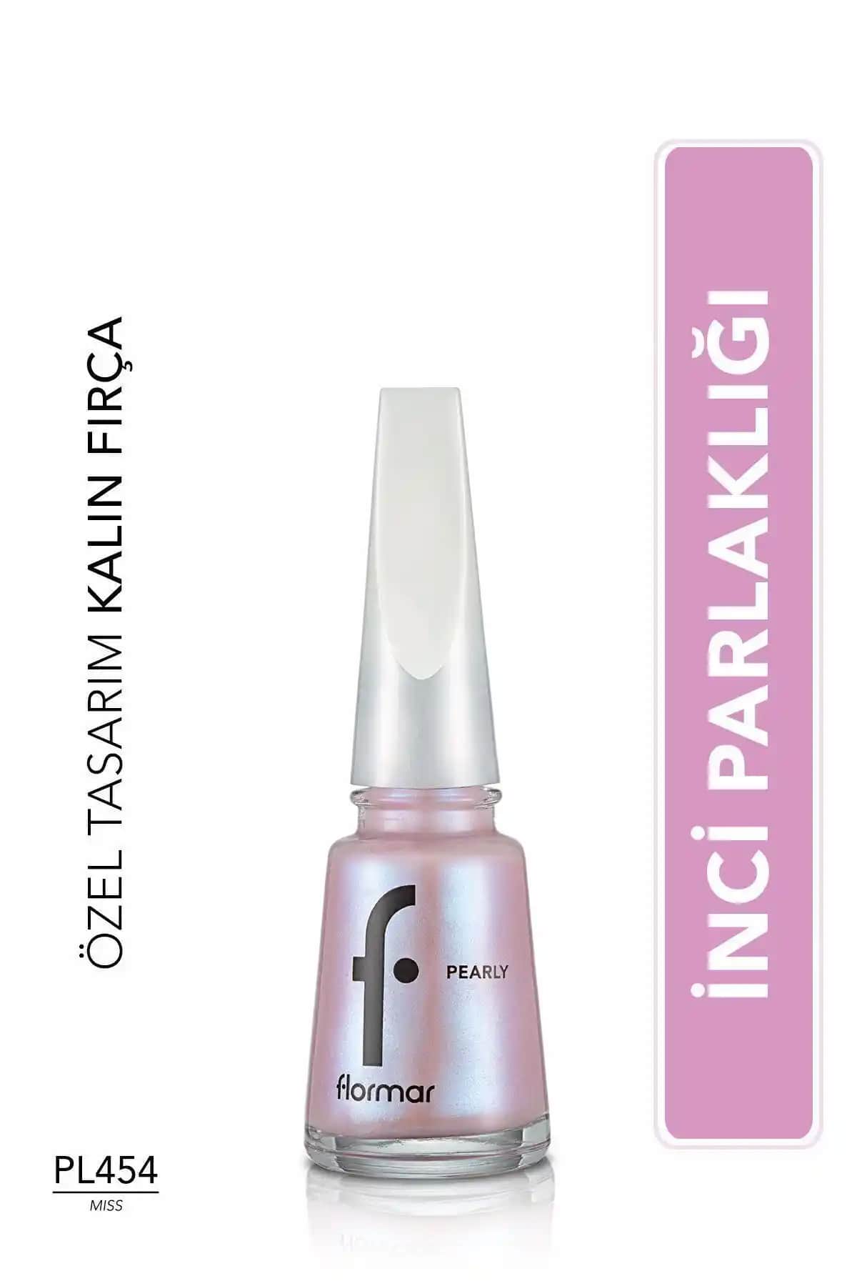 Flormar Yarı Transparan ve Parlak Bitişli Sedefli Oje No: PL454 - Şık ve Dayanıklı Tırnak Bakımı