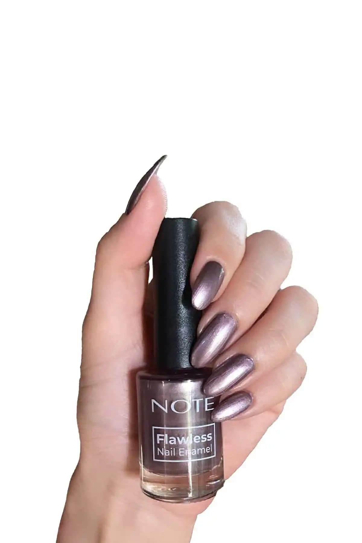 Note Cosmetics Nail Flawless 86 Metallic Nude Oje Parlak ve Dayanıklı Metalik Nude Ton