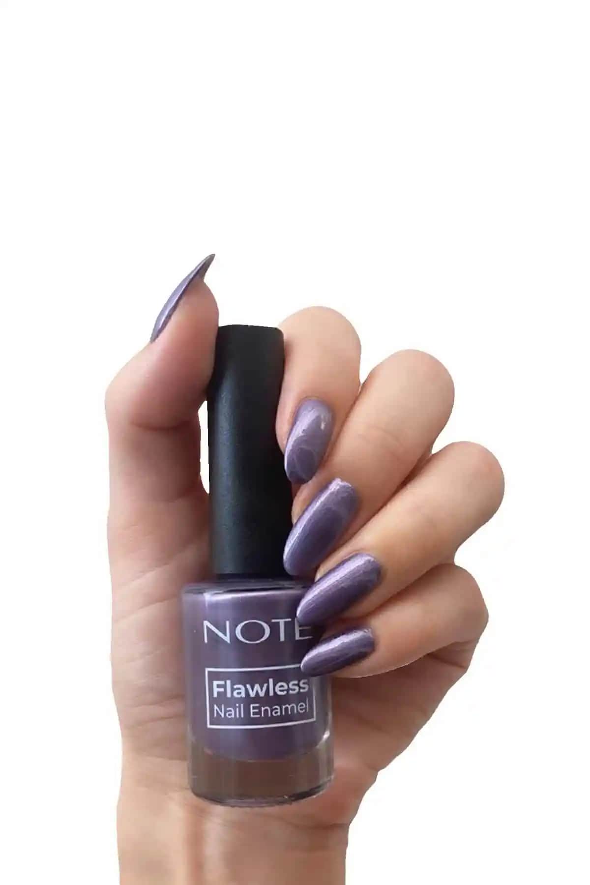 Note Cosmetics Nail Flawless Oje 87 Mystic Purple Parlak ve Sağlıklı Tırnaklar İçin Uygun