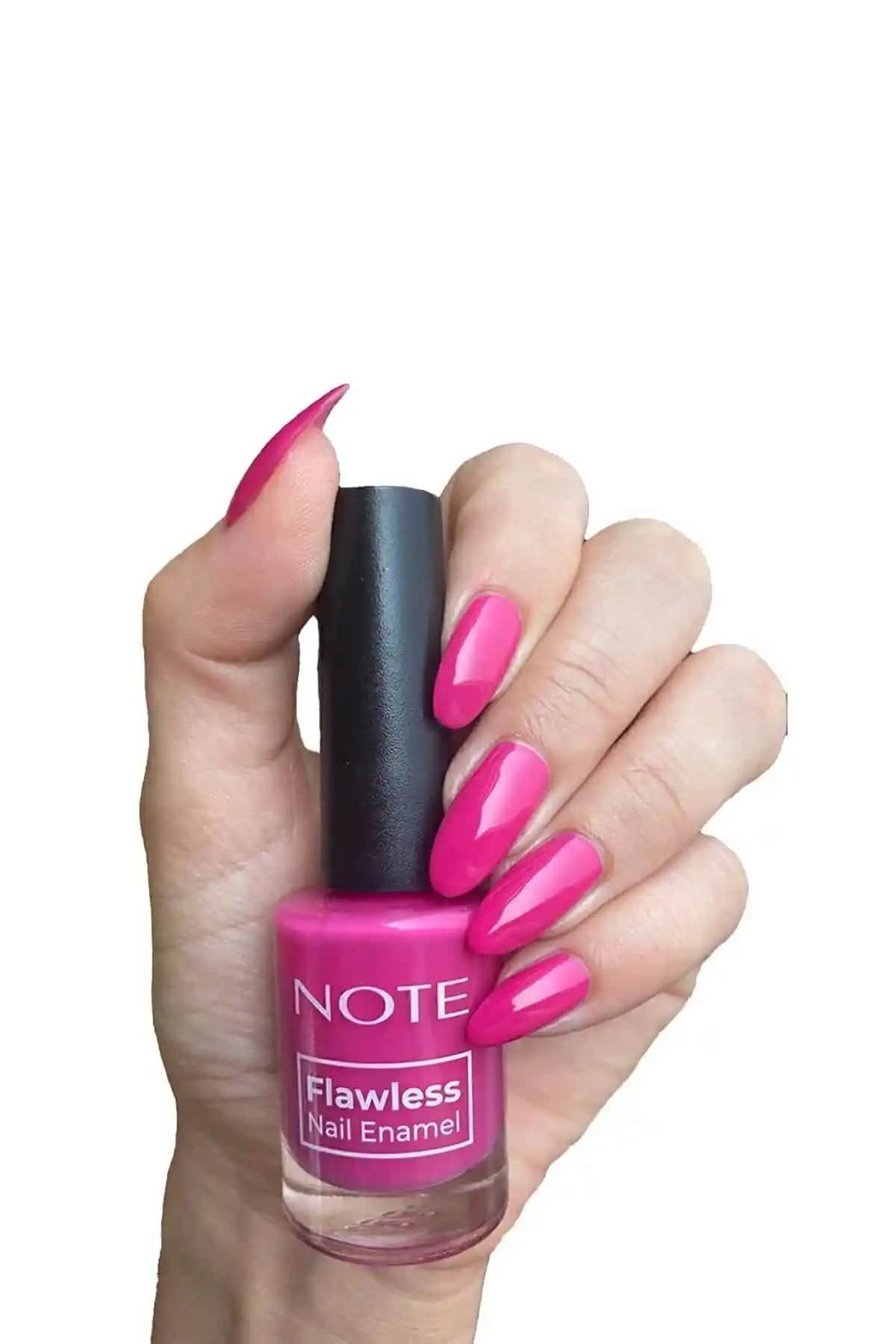 Note Cosmetics Nail Flawless Oje 92 Jasmine Pembe Renkli Parlak ve Dayanıklı Tırnak Cilası