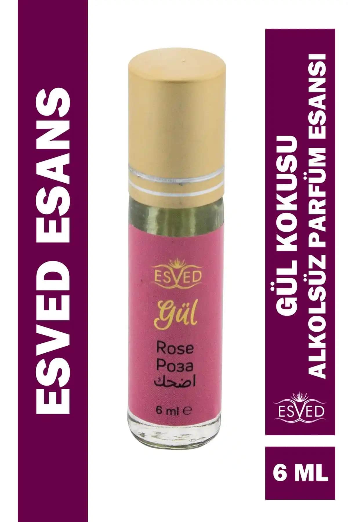 ESVED Gül Kokusu Alkolsüz Esans 6Ml - Doğal ve Zarif Gül Aroması