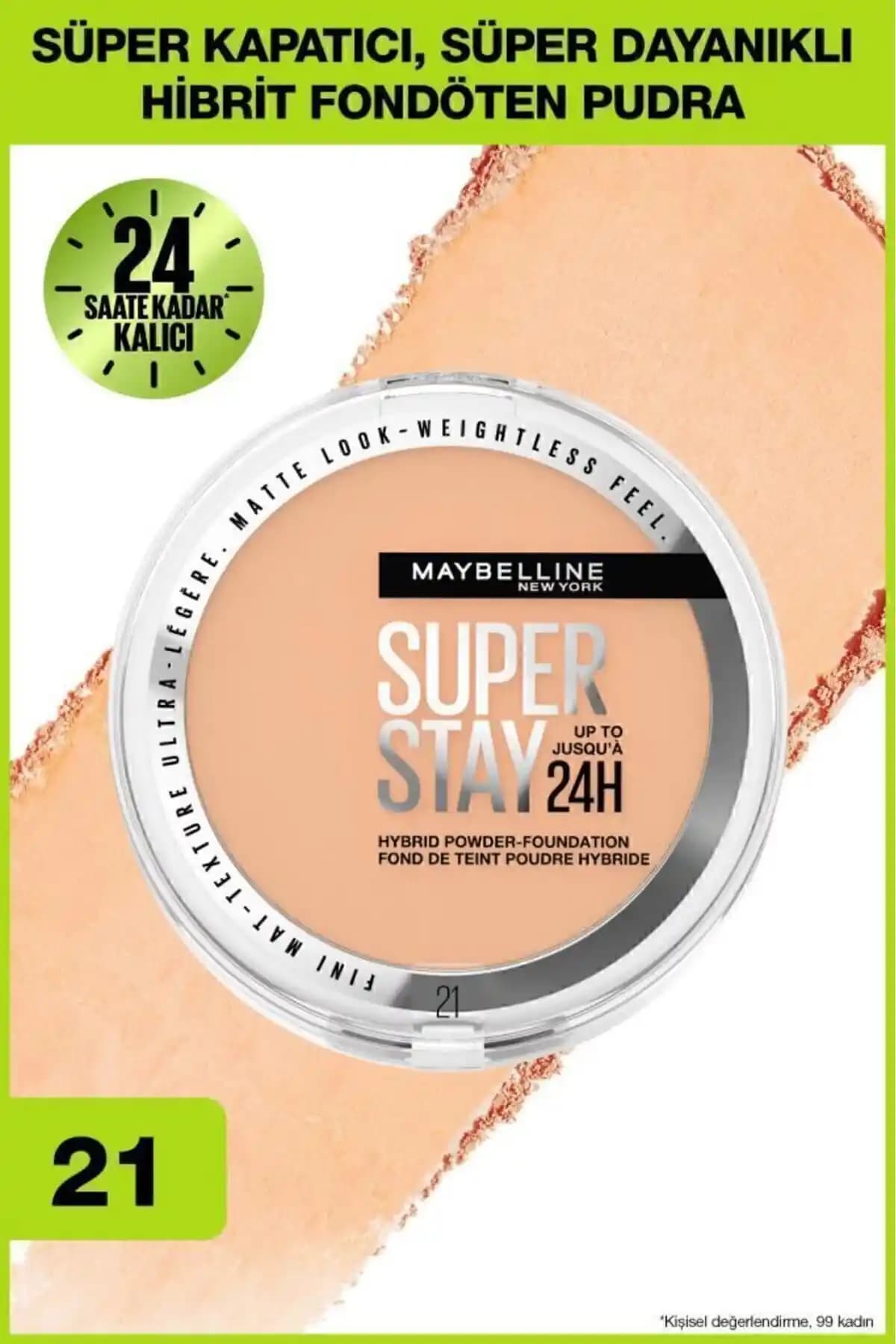 Maybelline Superstay Hibrit Pudra-Fondöten: Mat ve Uzun Süreli Kapatıcılık Özelliği