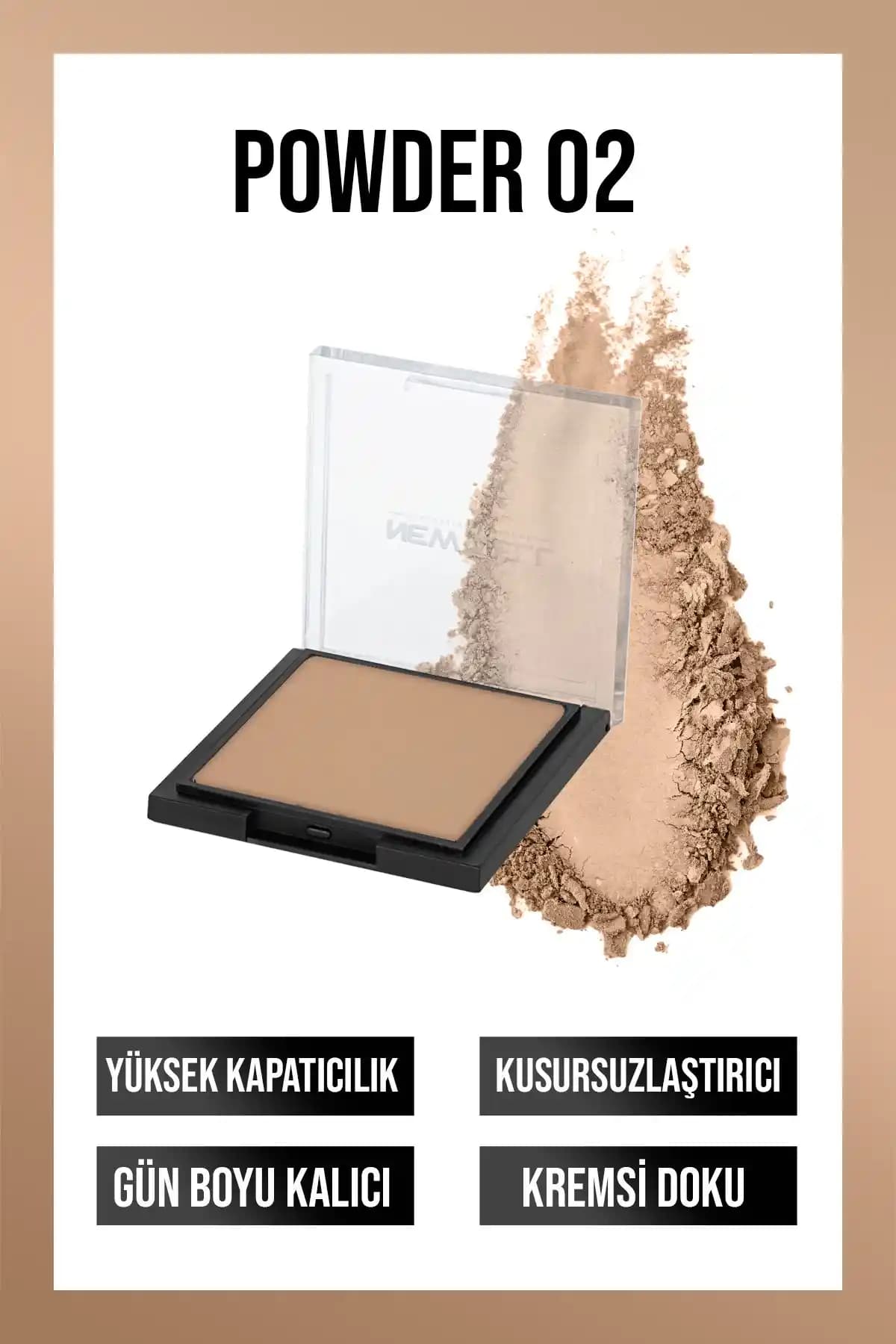 New Well Powder 02 Makyajda Kusursuz ve Doğal Bir Dokunuş Sağlayan Yüksek Kapatıcılı Pudra