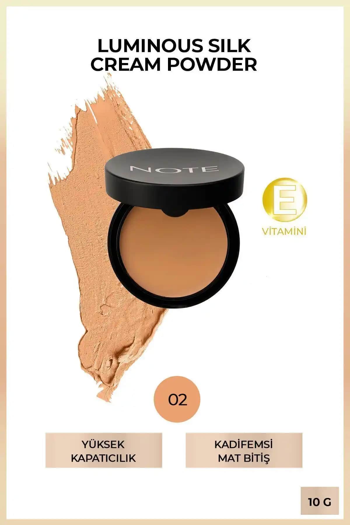 Note Cosmetics Luminous Silk Cream Powder: Yüksek Kapatıcılığa Sahip Mat Fondöten Ürünü