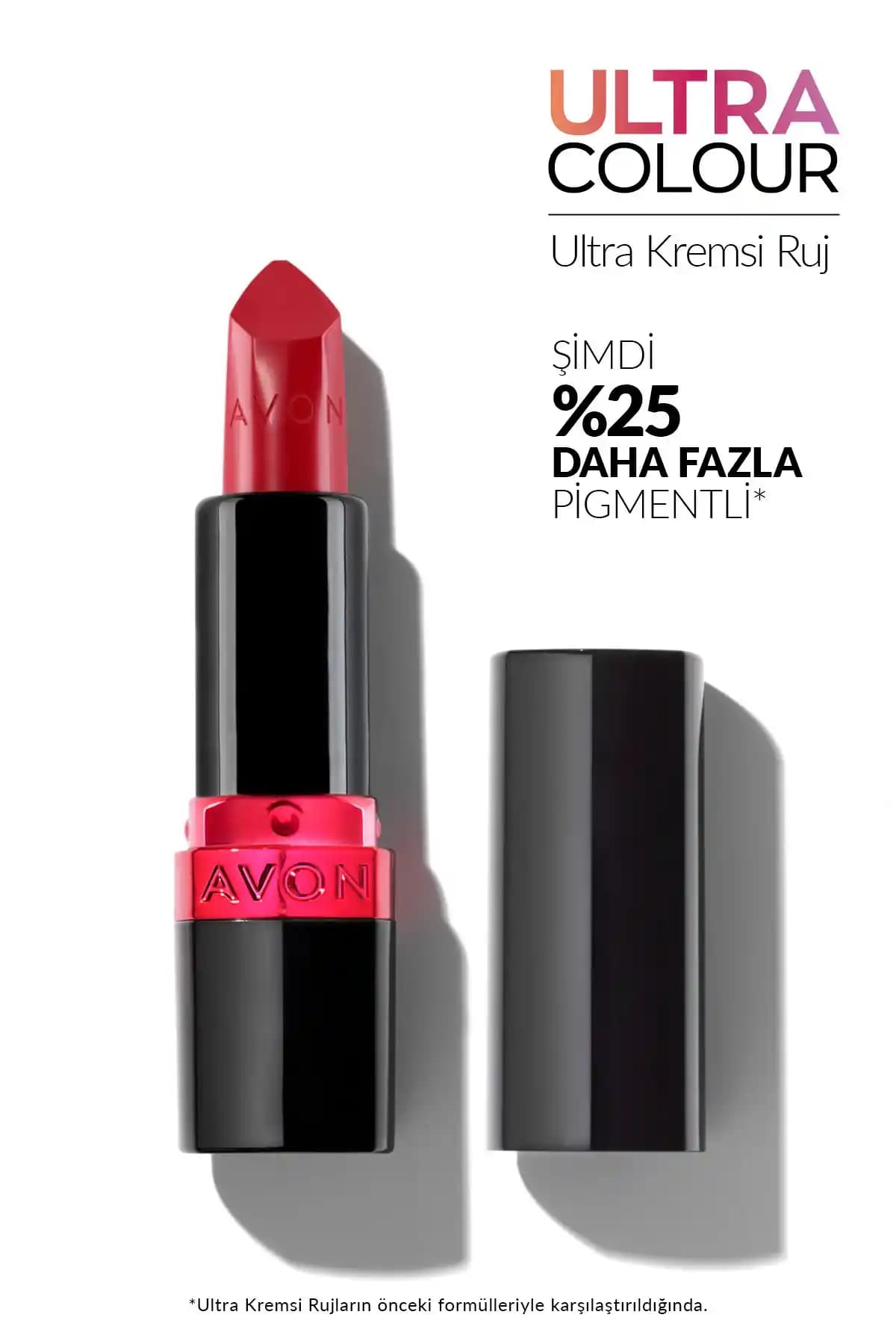 Avon Ultra Kremsi Ruj Red 2000: Yüksek Pigmentasyon ve Uzun Süre Kalıcılık Sağlayan Dudak Ruju
