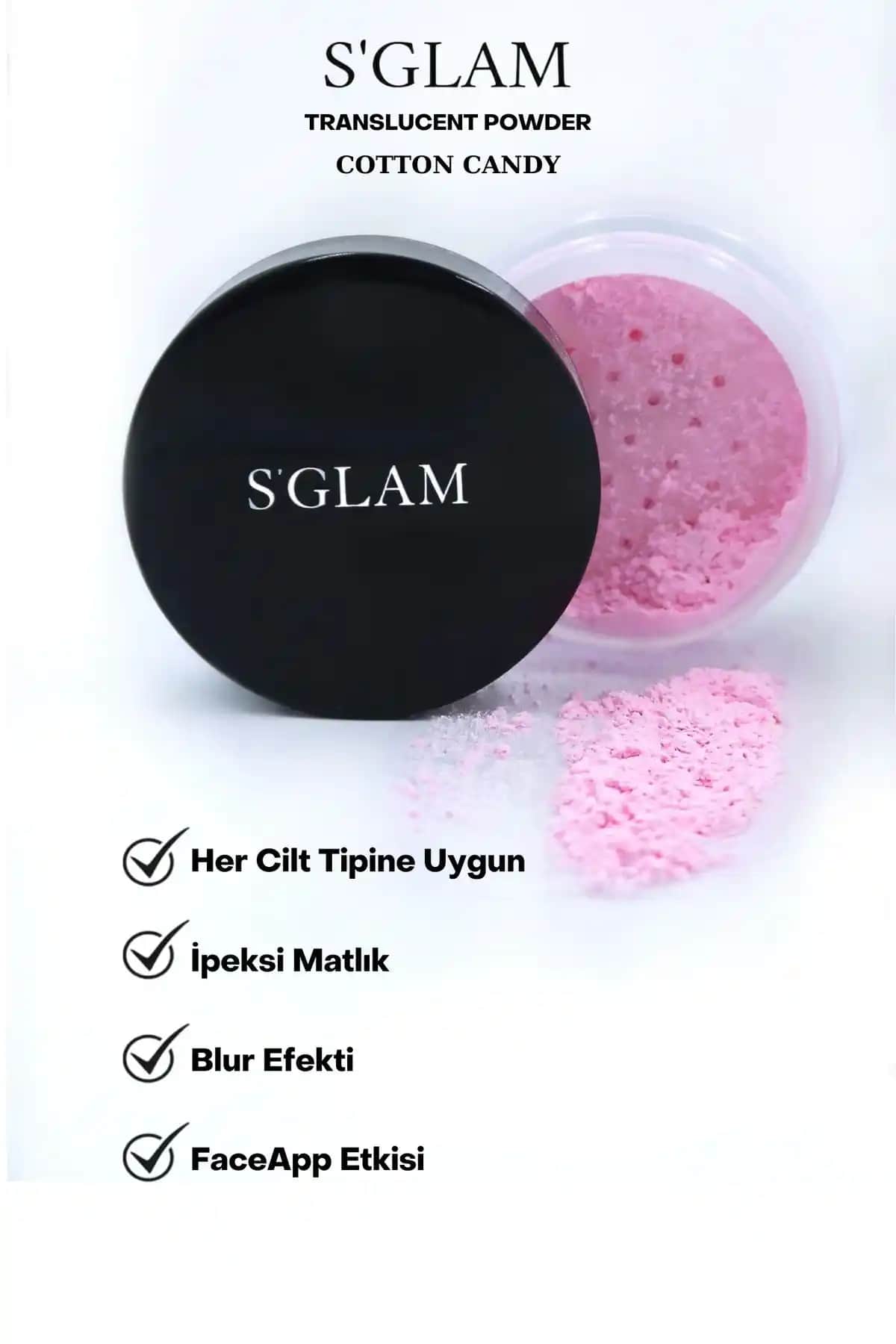S'GLAM PINK TRANSPARAN PUDRA: Kalıcı ve Doğal Makyaj İçin İdeal Seçenek
