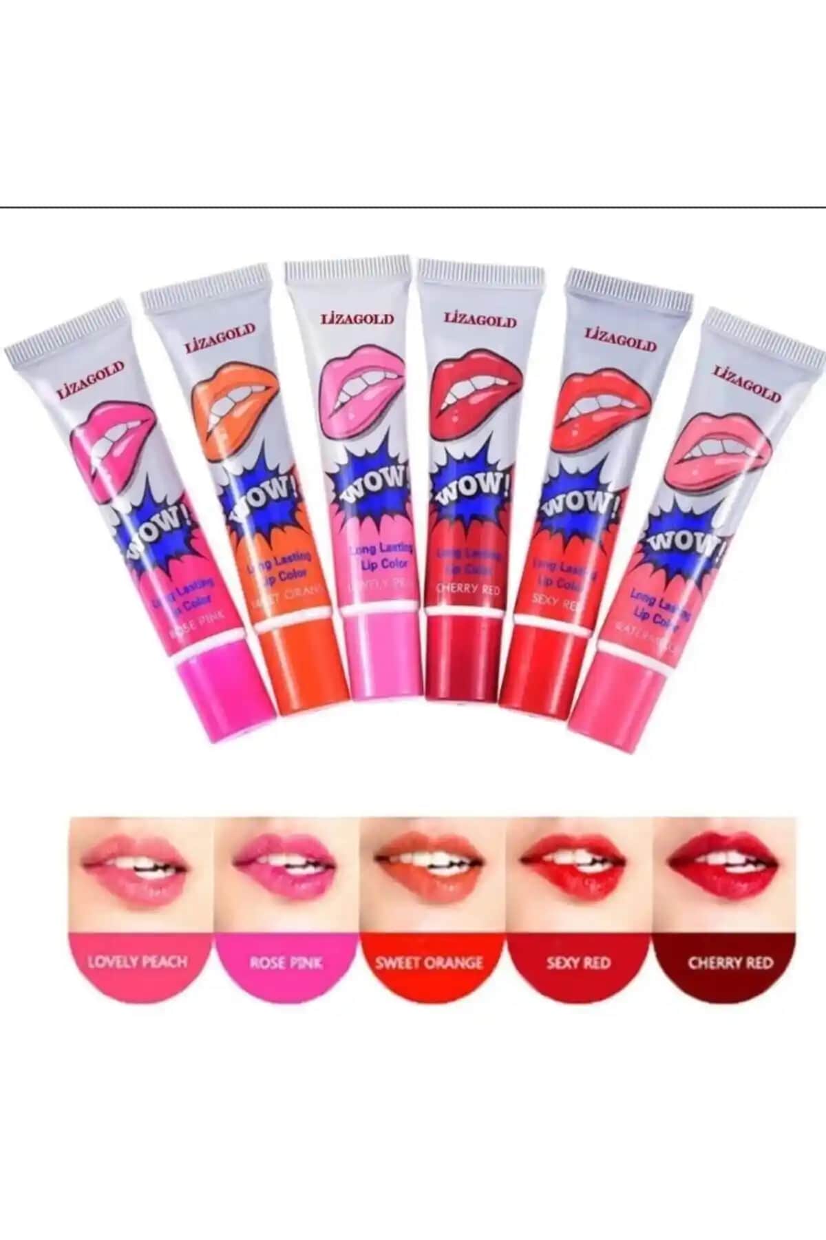 Genel Markalar Kalıcı Soyulabilen Ruj Seti 6'lı - Uzun Süre Dayanıklı ve Pratik Kullanım