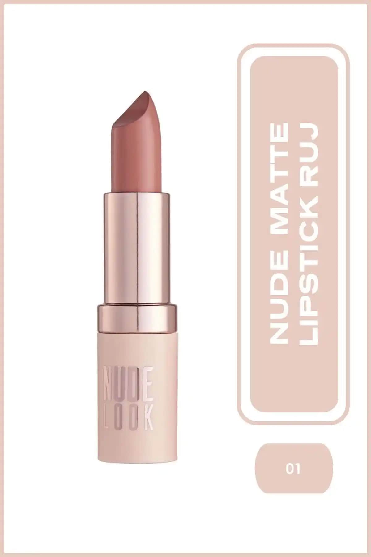 Golden Rose Nude Look Perfect Matte Ruj No: 01 Coral Nude - Günlük Doğal ve Kalıcı Dudak Makyajı