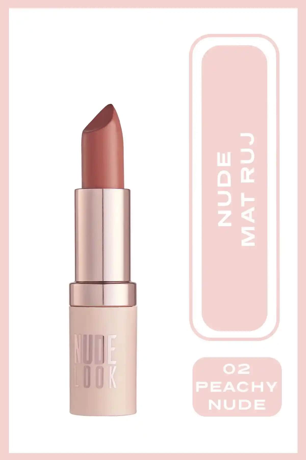 Golden Rose Nude Look Perfect Matte Ruj No: 02 Peachy Nude ile Doğal ve Kalıcı Dudaklara Ulaşın