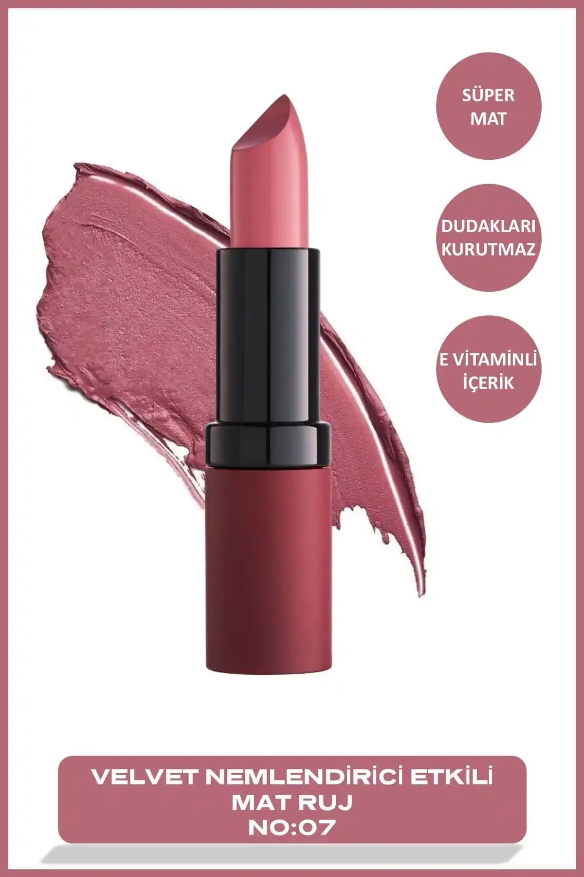 Golden Rose Velvet Matte Ruj No 07 Rose Bud: Modern ve Kalıcı Dudak Makyajı İçin Ideal Seçenek