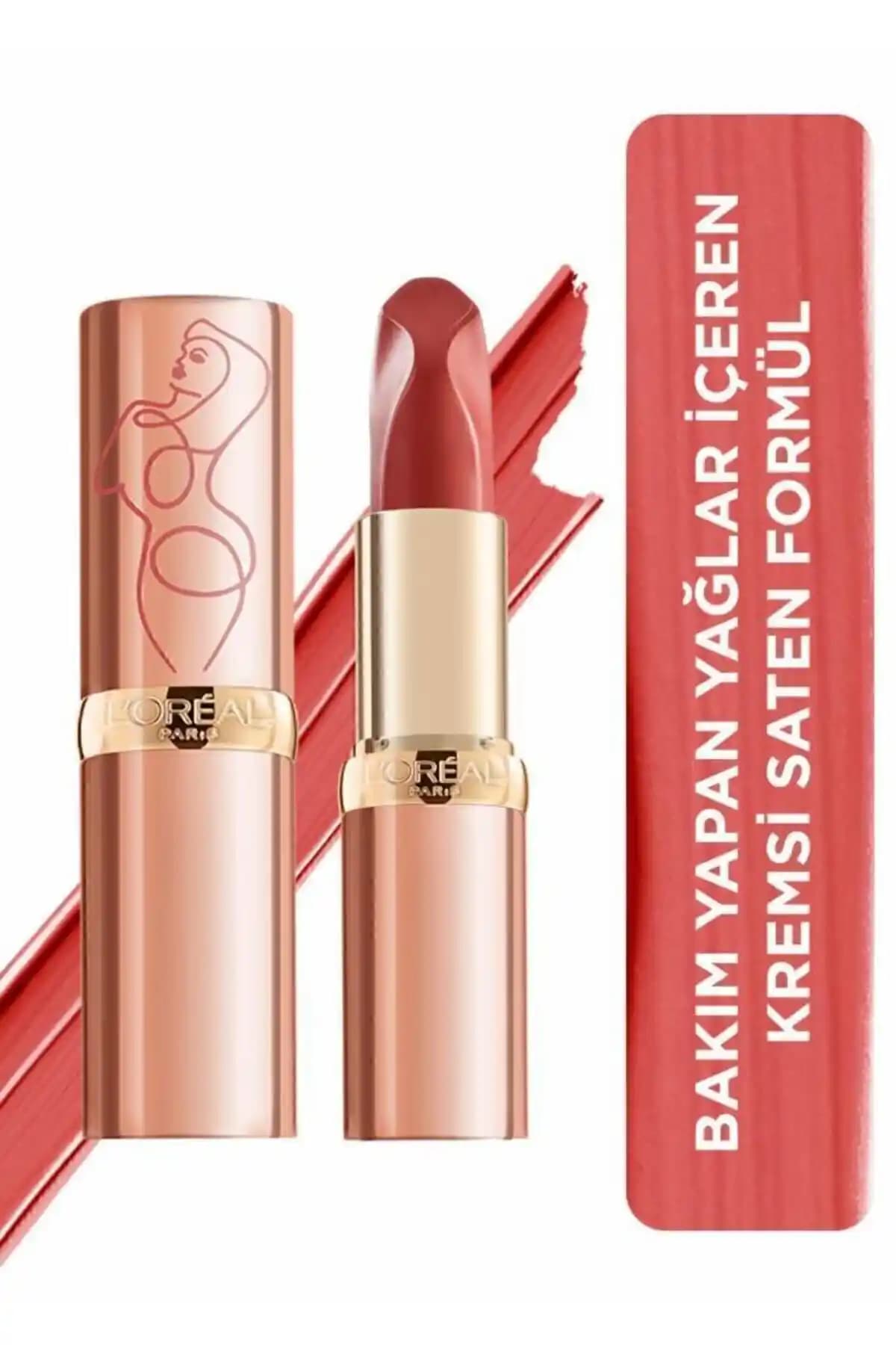 L'Oreal Paris Color Riche Les Nus Ruj 176 Nu Irrevent doğal ve şık dudak görünümü sağlar