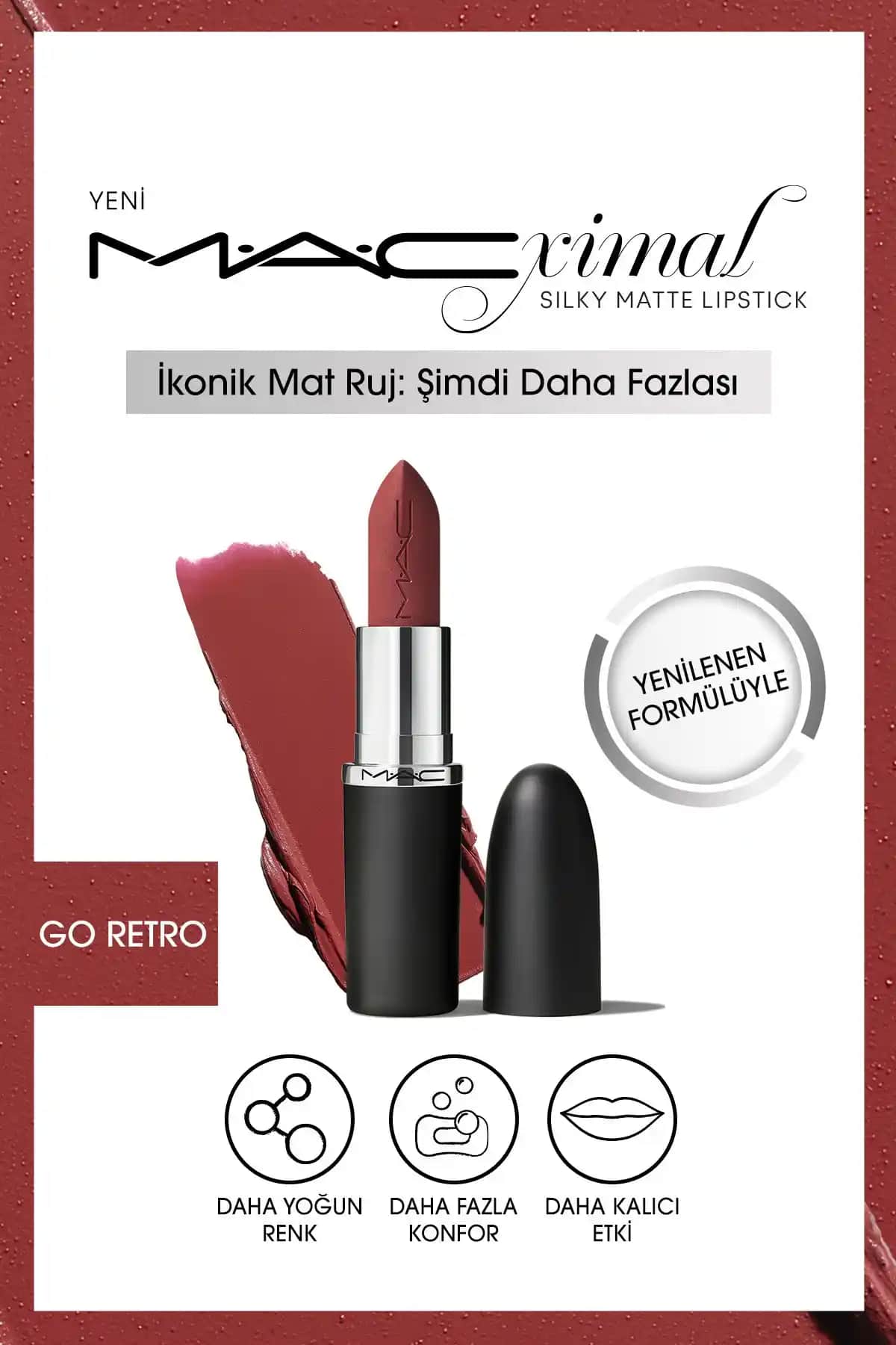 Mac M·a·cximal Silky Matte Dudak Rujuyla Şıklık ve Kalıcılığı Yakalayın