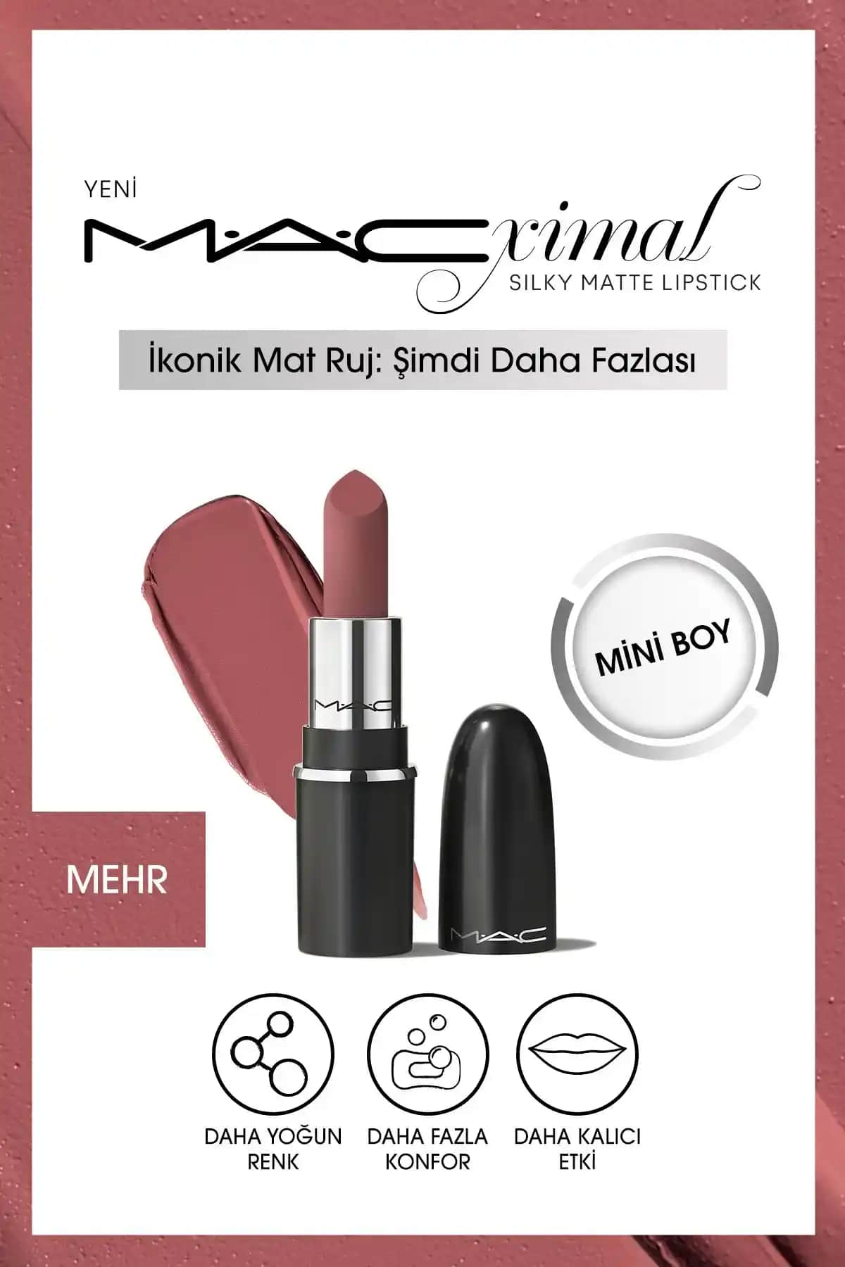 Mac Macximal Mini Mac Silky Matte Dudak Rujuyla Şıklık ve Uzun Süreli Kalıcılık