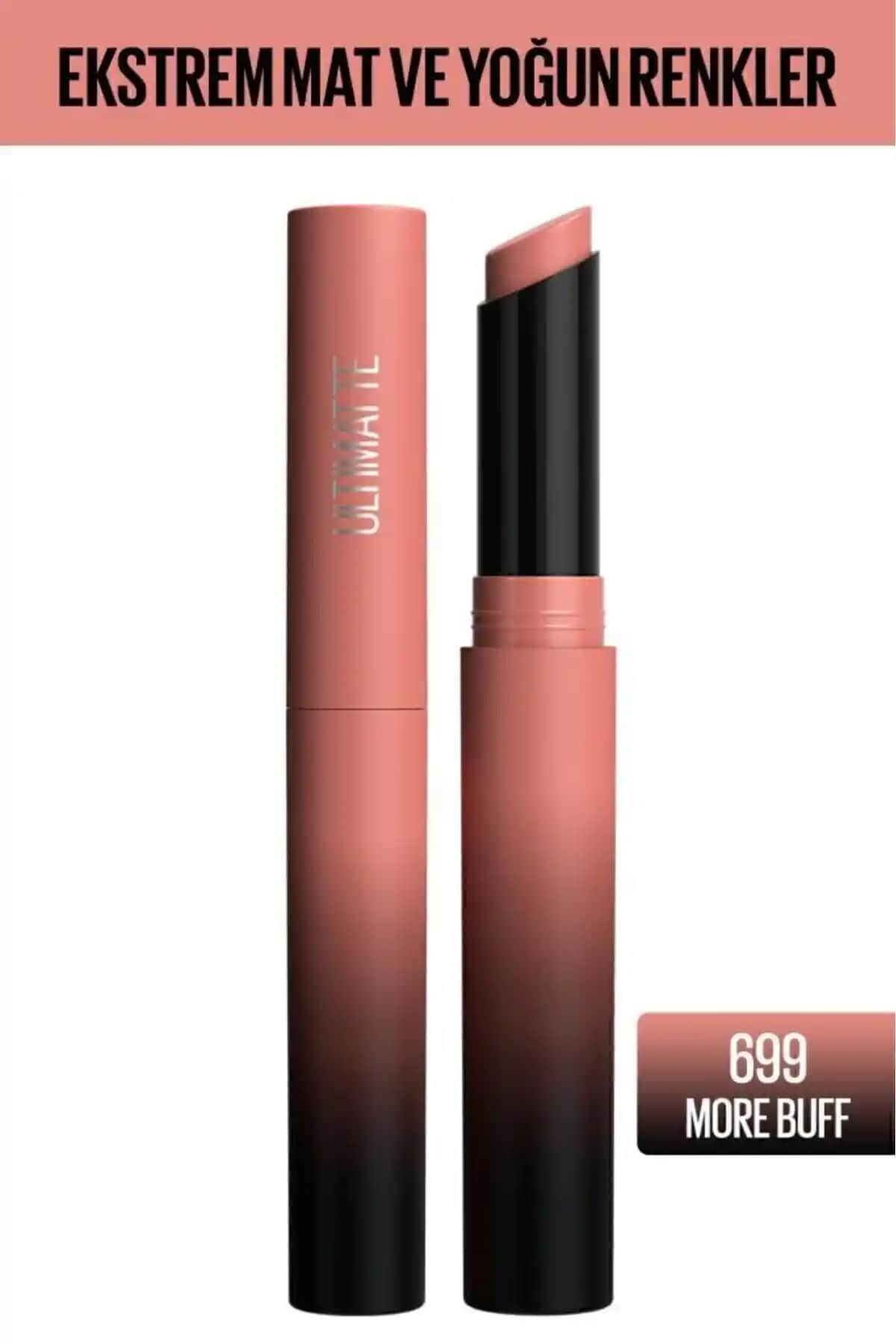 Maybelline New York Color Sensational Ultimatte Mat Ruj 699 More Buff Doğal ve Kalıcı Dudak Görünümü