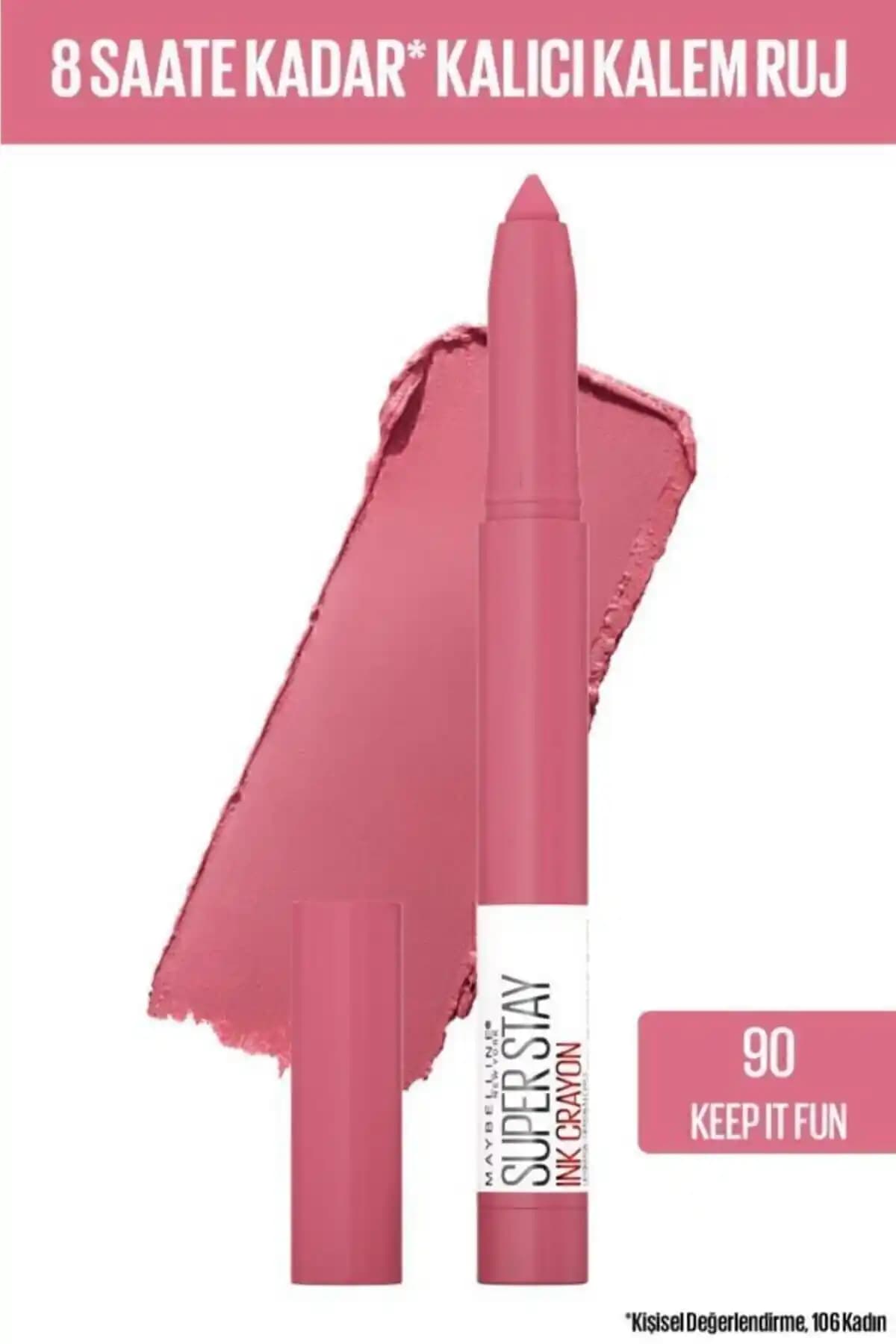 Maybelline Super Stay Ink Kalem Mat Ruj Pinks Edition 90 Keep It Fun - Uzun Süre Kalıcı Dudak Ruju