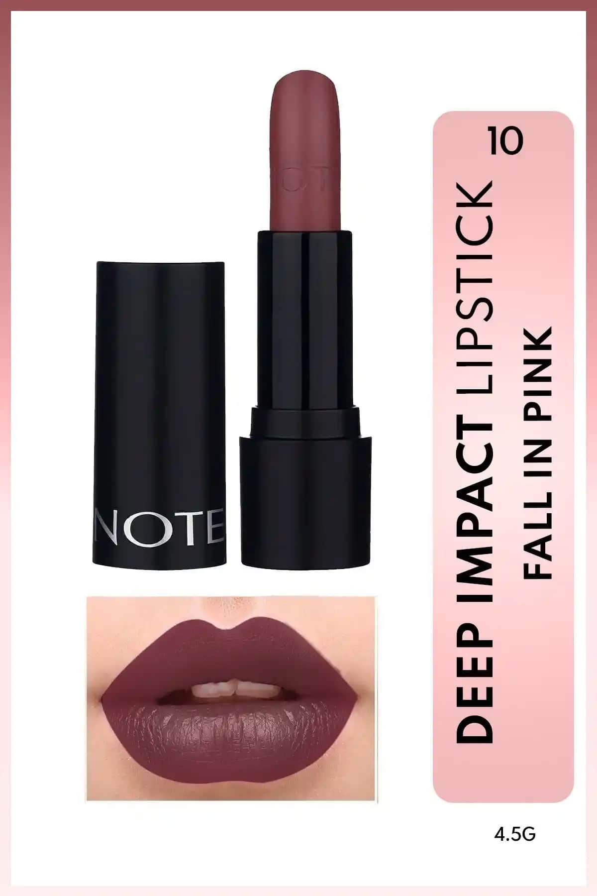 Note Cosmetics Deep Impact Lipstick: Doğal Görünüm ve Uzun Süre Kalıcılık Sağlayan Ruj