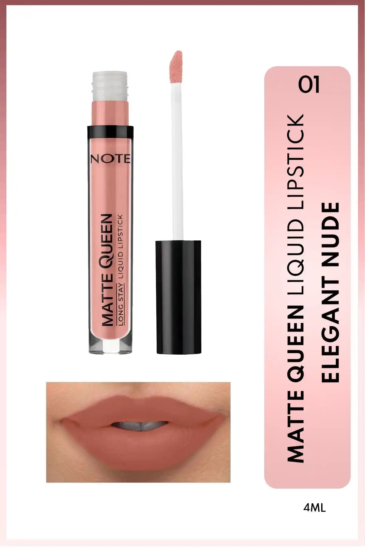 Note Cosmetics Matte Queen Likit Ruj ile Gün Boyu Kalıcı ve Şık Dudaklar