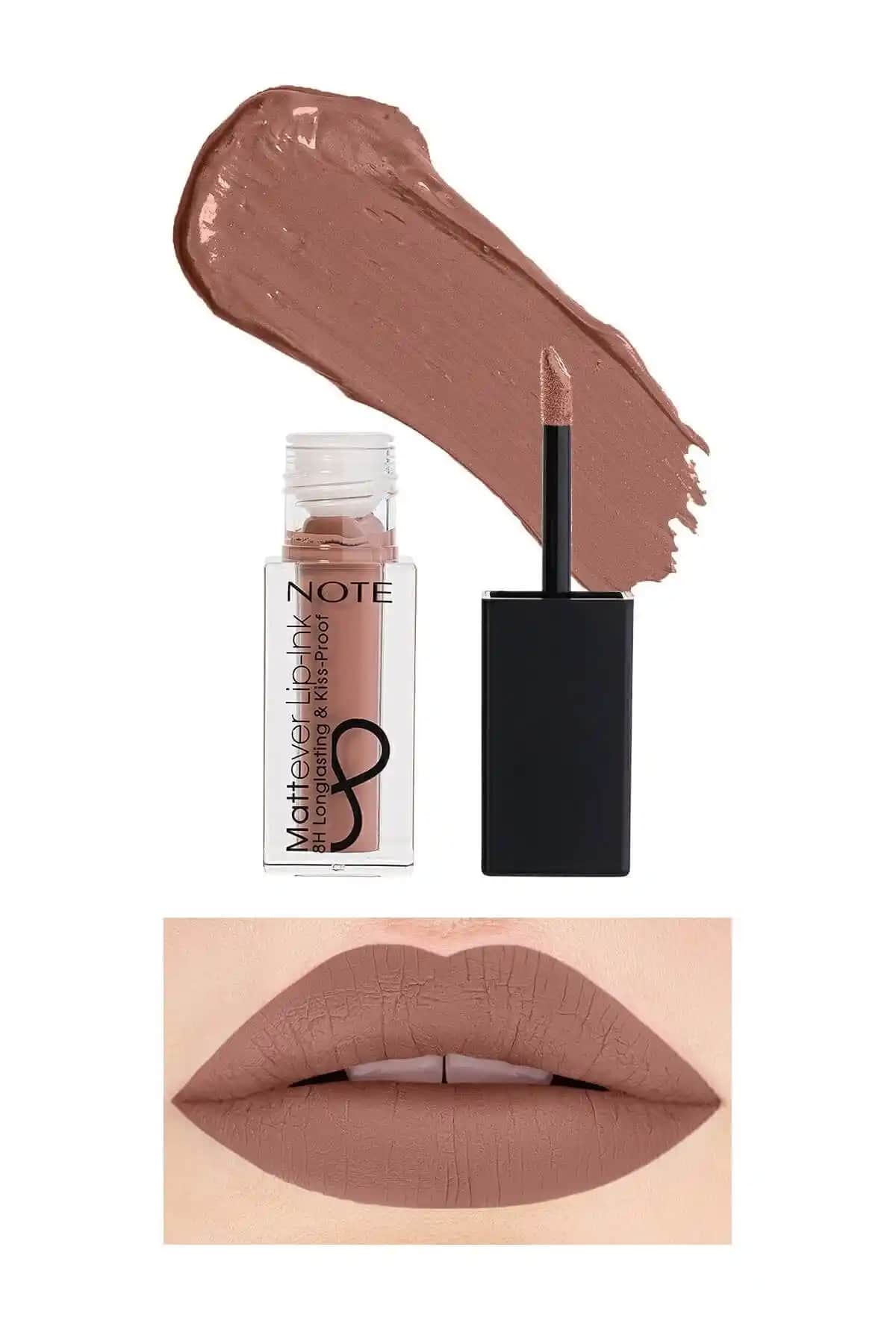 Note Cosmetics Mattever Lip-Ink Mat Ruj 05 Toffee Brock Doğal ve Kalıcı Nude Dudaklar İçin