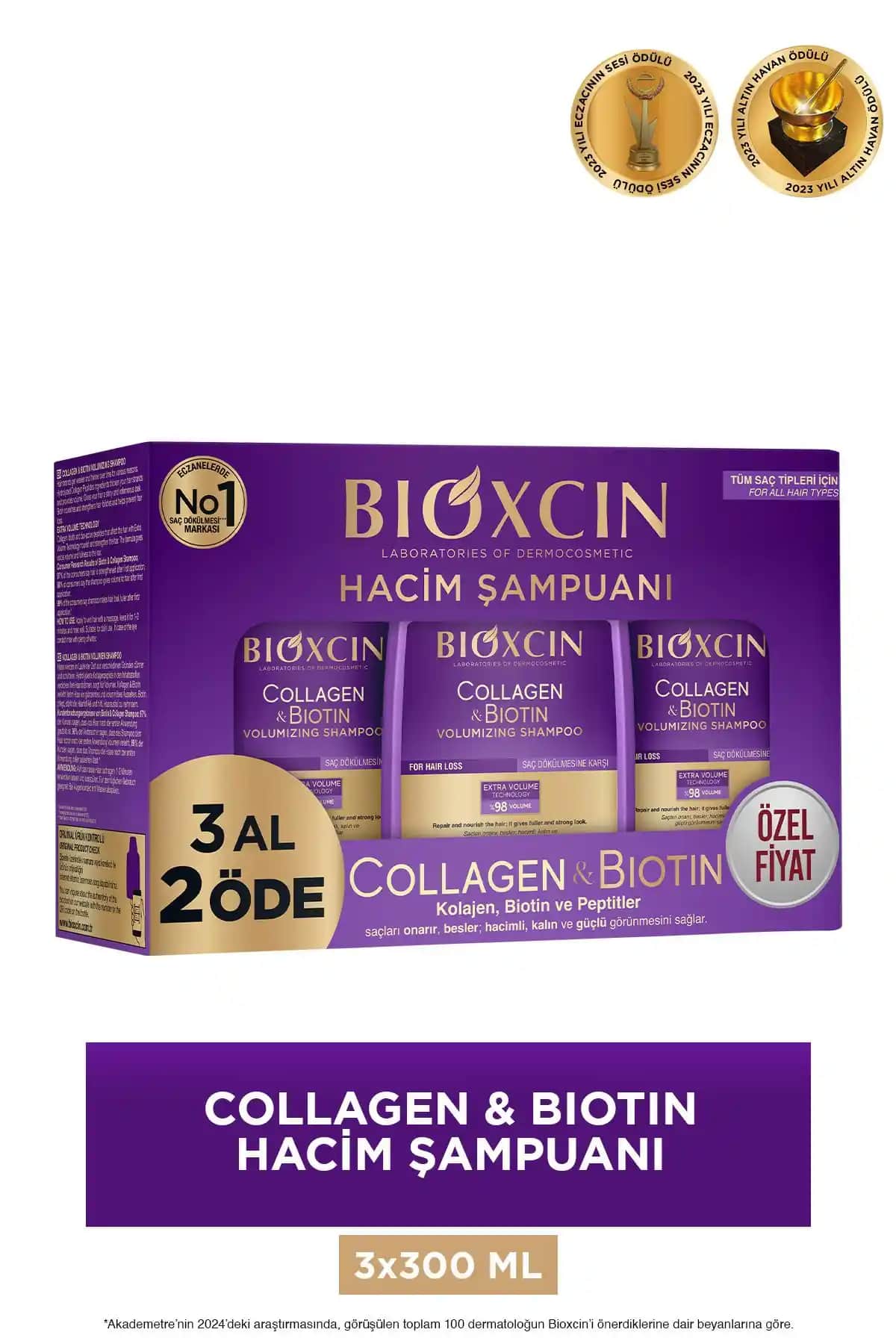 Bioxcin Collagen & Biotin Ekstra Hacim Şampuanı ile Saç Bakımınızı Güçlendirin