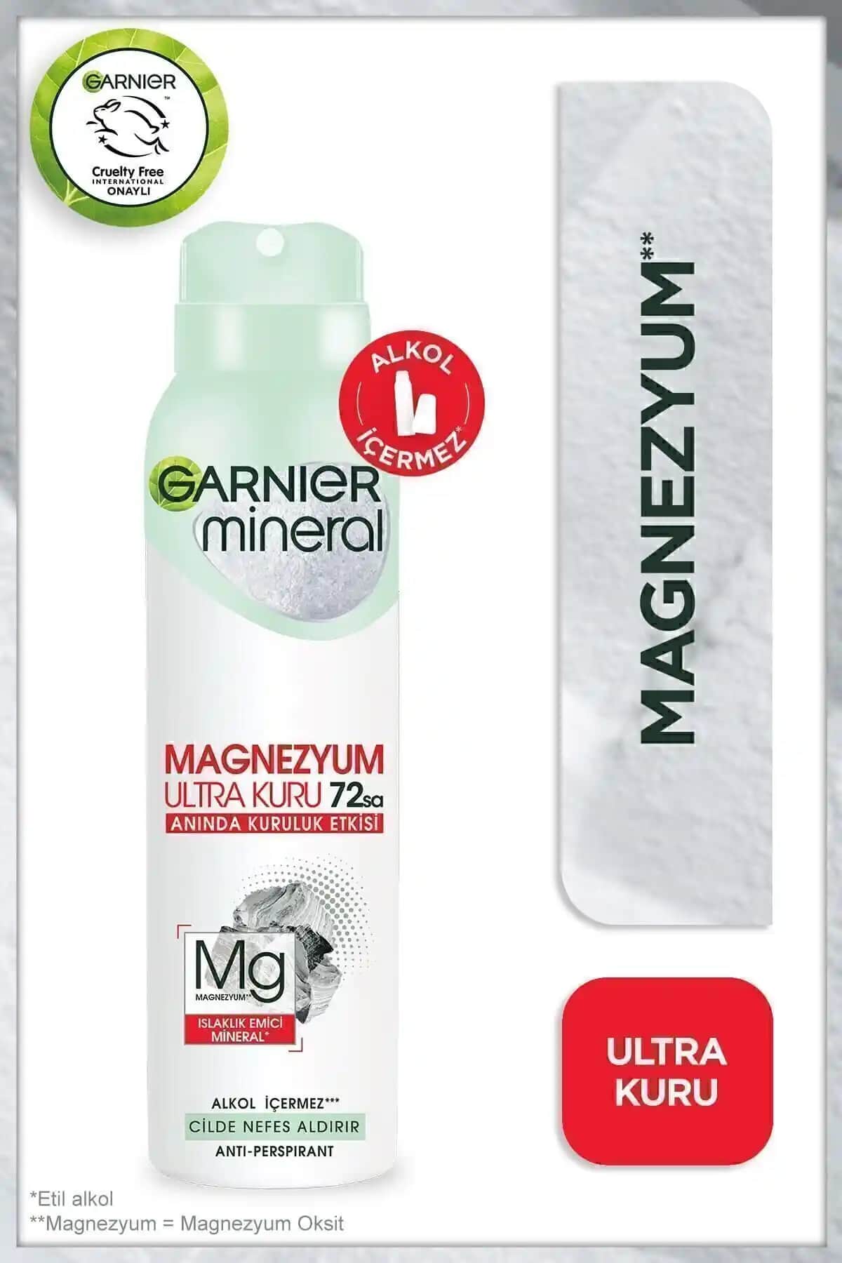 Garnier Mineral Magnezyum Ultra Kuru Sprey Deodorant İncelemesi ve Faydaları