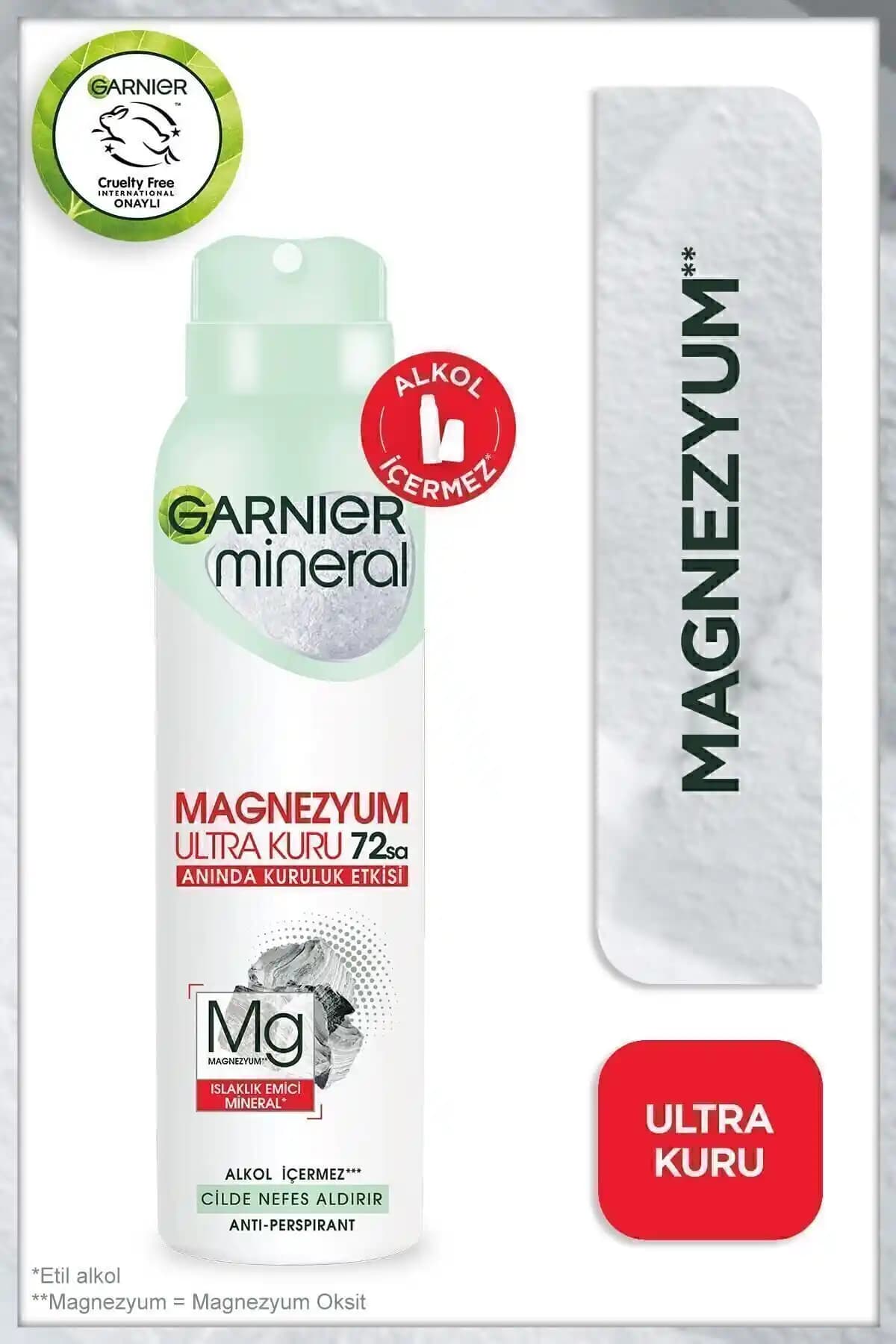 Garnier Mineral Magnezyum Ultra Kuru Sprey Deodorant İncelemesi ve Faydaları