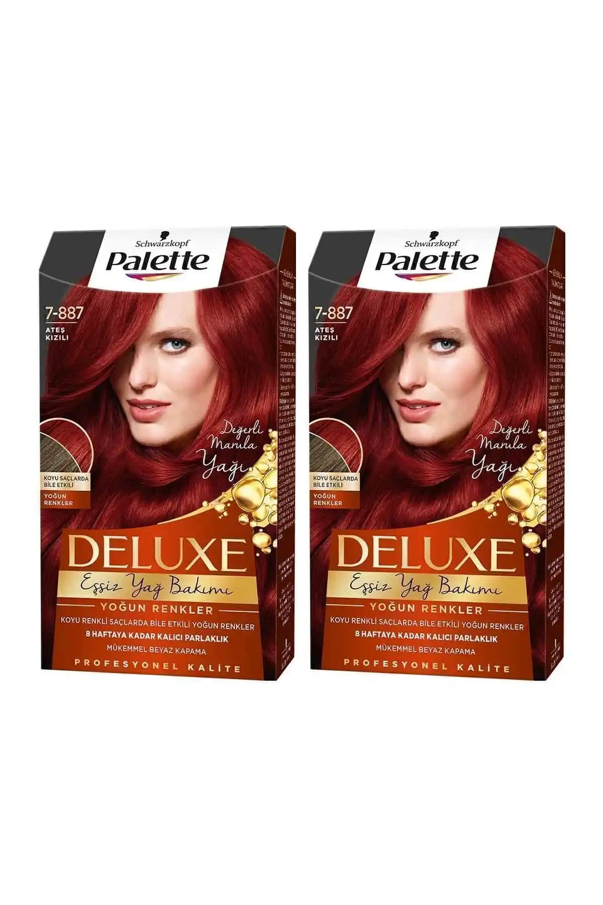 Palette Deluxe 7-887 Ateş Kızılı Saç Boyası ile Canlı Renk Deneyimi