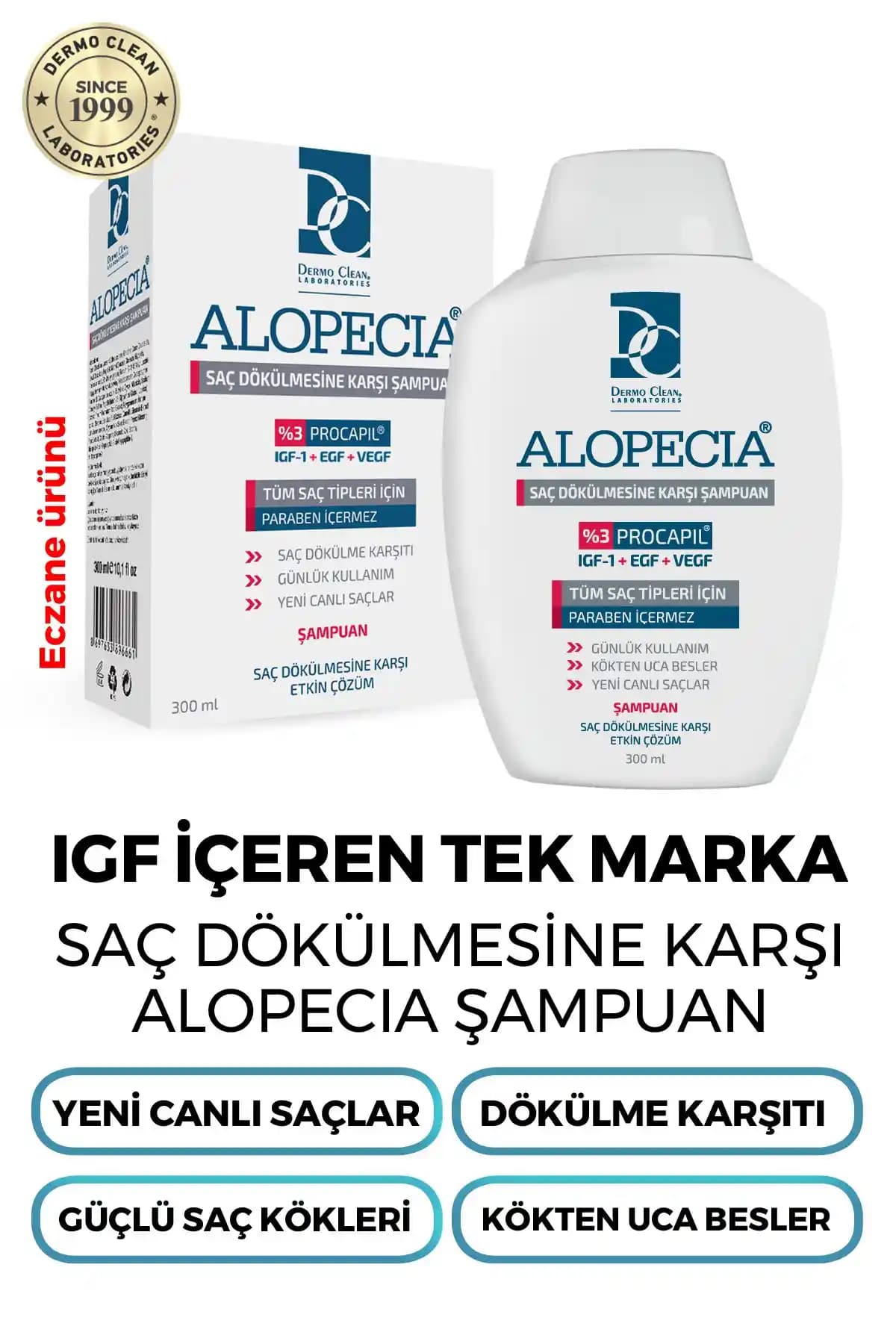 Alopecia Procapil ve IGF İçeren Saç Dökülmesine Karşı Etkili Şampuan