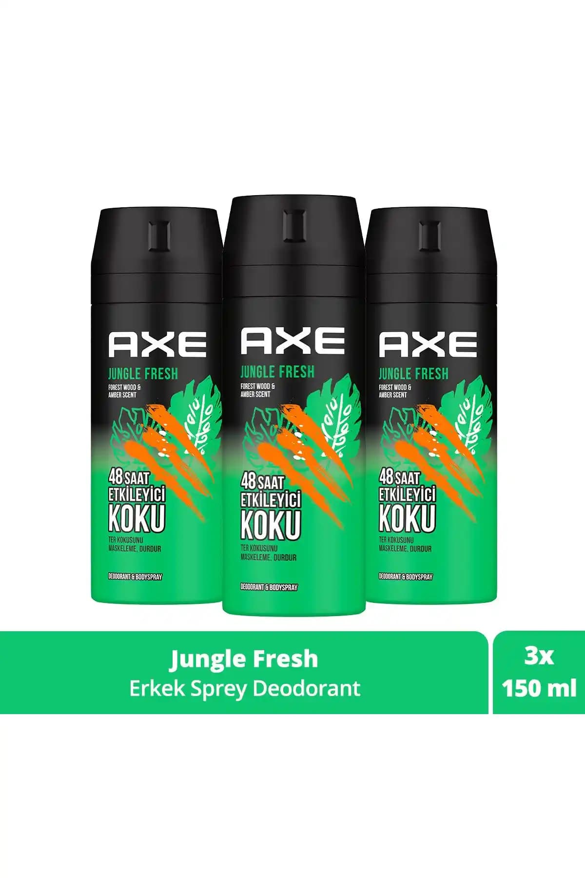 Axe Erkek Sprey Deodorant Jungle Fresh ile Tazelik ve Ferahlık