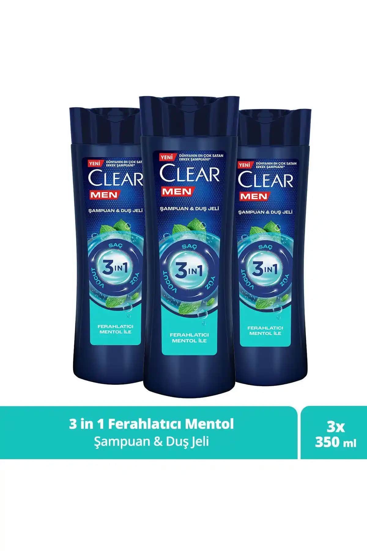 Clear Men 3 In 1 Şampuan ve Duş Jeli ile Temiz ve Ferah Bir Deneyim