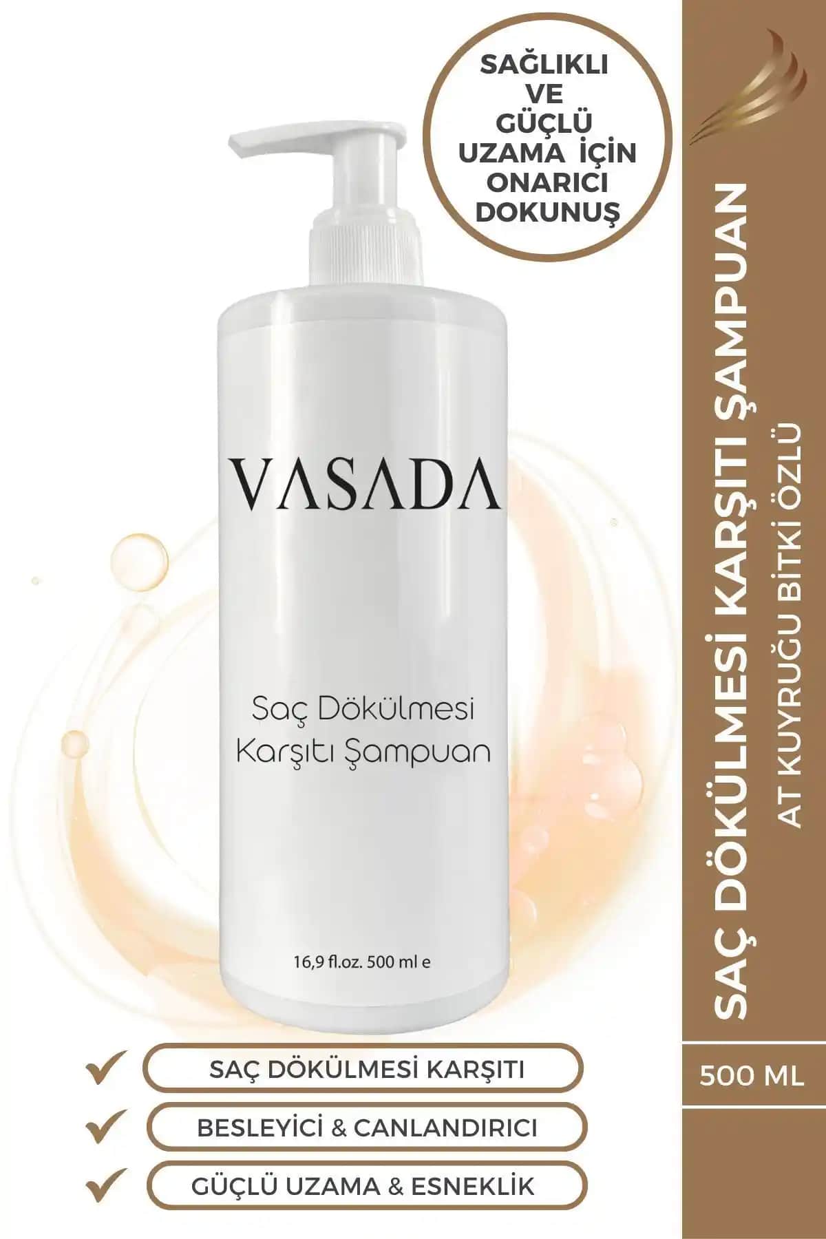 Vasada Saç Dökülmesine Karşı Sülfatsız At Kuyruğu Özlü Şampuan