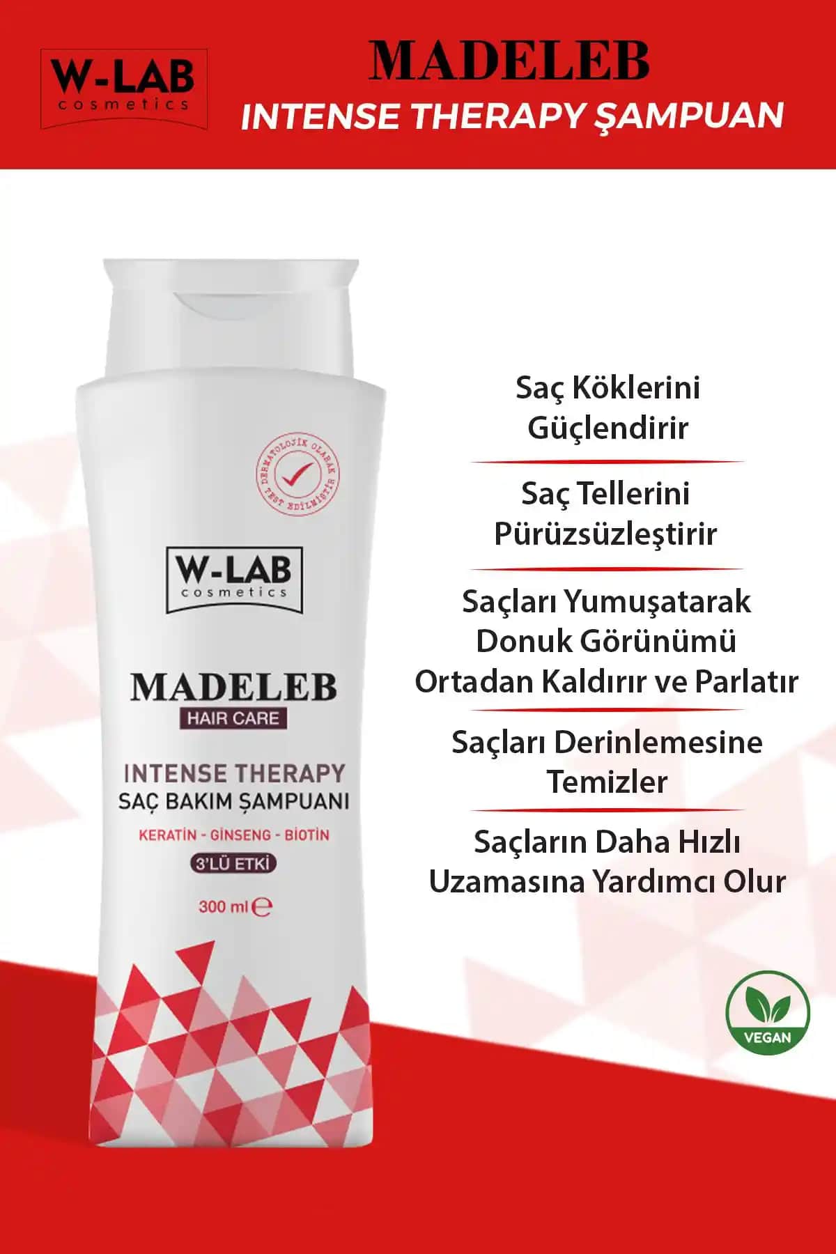 W-Lab Kozmetik Madeleb Intense Therapy Keratin Şampuanın Faydaları ve Özellikleri