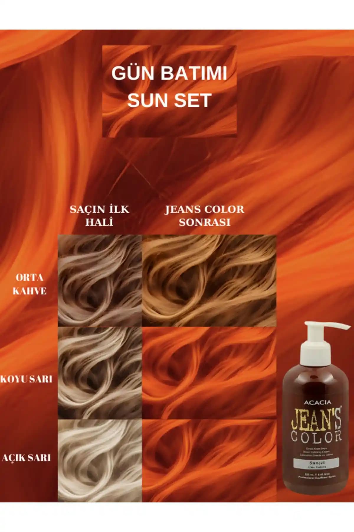 Acacia Jean's Color Gün Batımı Sunset 250ml Amonyaksız Doğal Saç Boyası İncelemesi