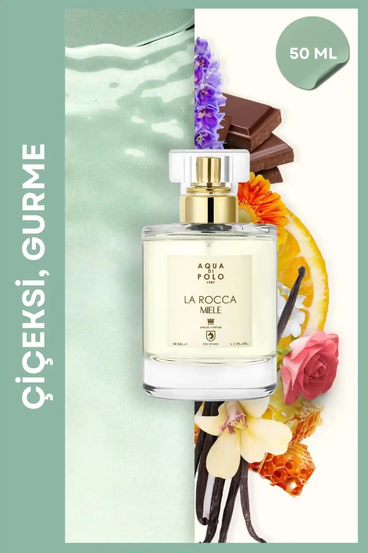 Aqua Di Polo 1987 La Rocca Miele EDP Kadın Parfümü Şık ve Kalıcı Çiçeksi Tatlı Koku