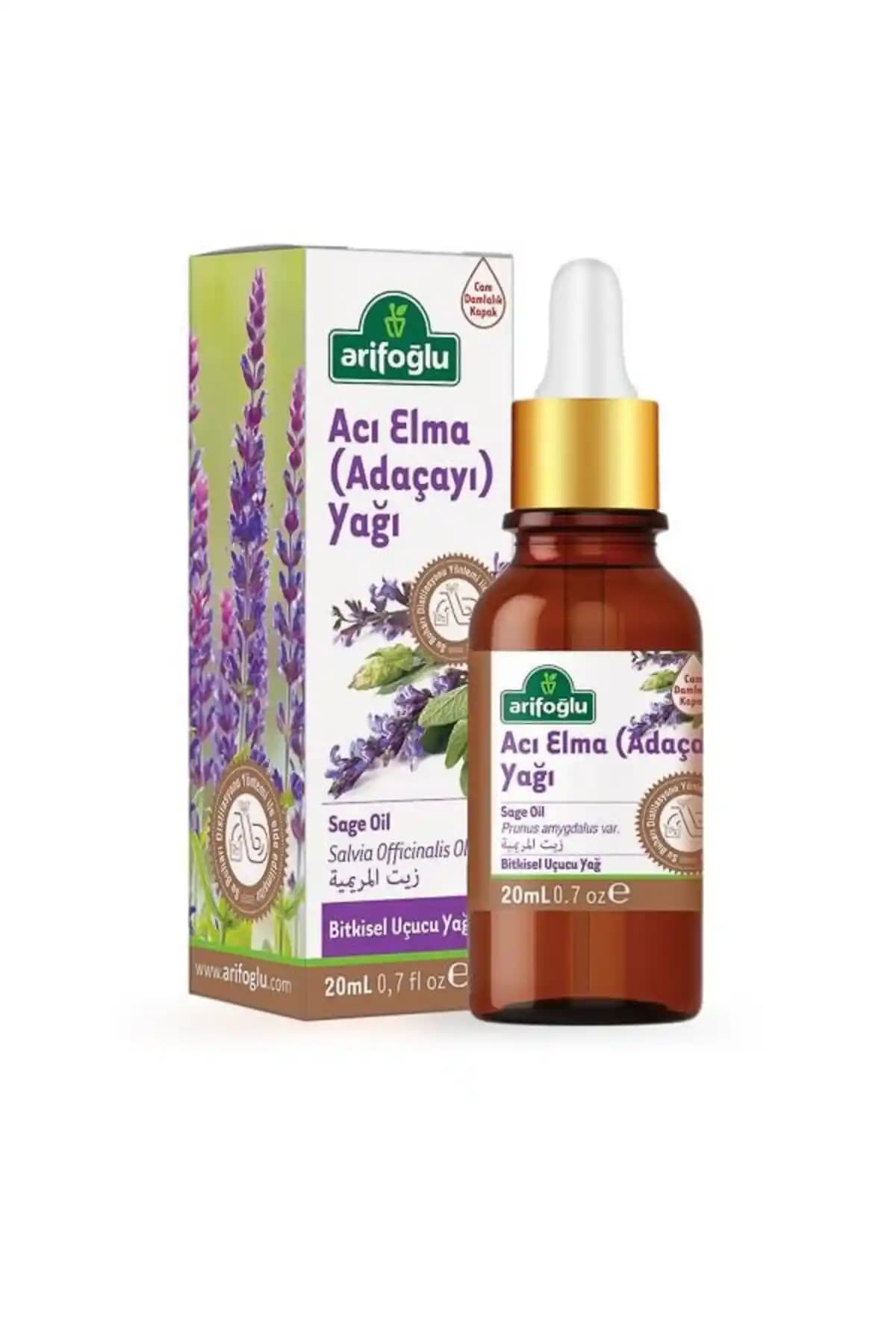 Arifoğlu Acı Elma Yağı (Adaçayı) 20 ml Doğal ve Güvenilir Bitkisel Yağ Ürünü