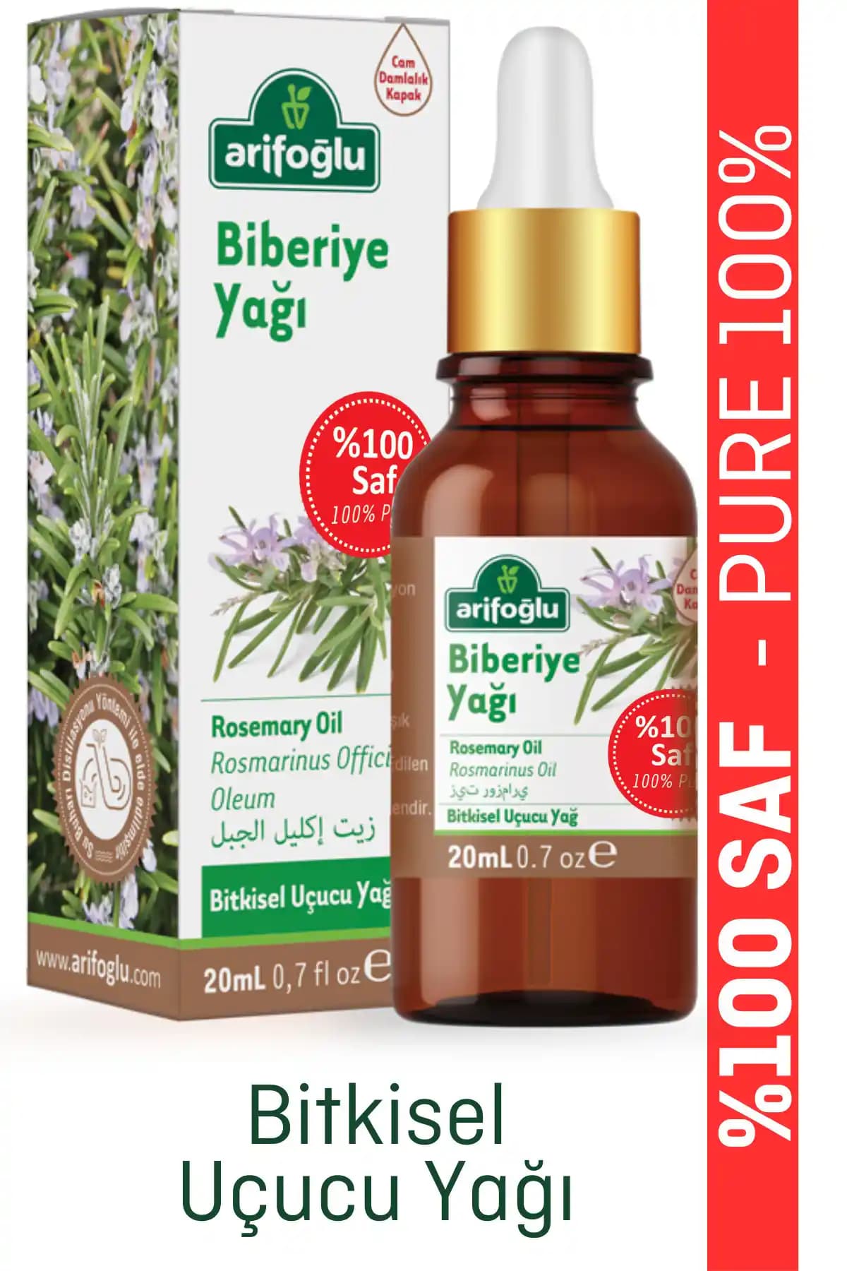 Arifoğlu Biberiye Yağı: Doğal ve Çok Yönlü Bakım Çözümü 75-90 Karakter