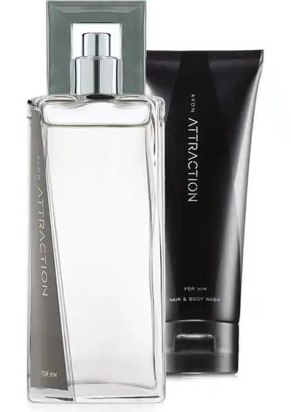 Avon Attraction Erkek Bakım Paketi: Parfüm ve Şampuan ile Günlük Tazelik Sağlar