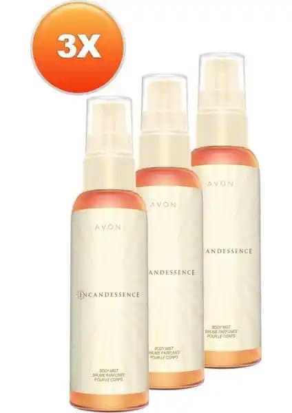 Avon Incandessence Kadın Vücut Spreyi 3'lü Set: Ferahlatıcı ve Çevre Dostu Aromatik Koku