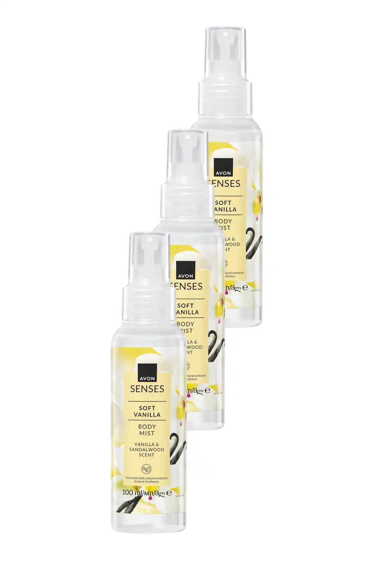 Avon Soft Vanilla Vanilya ve Sandal Ağacı Kokulu 3'lü Vücut Spreyi Seti 100 ml