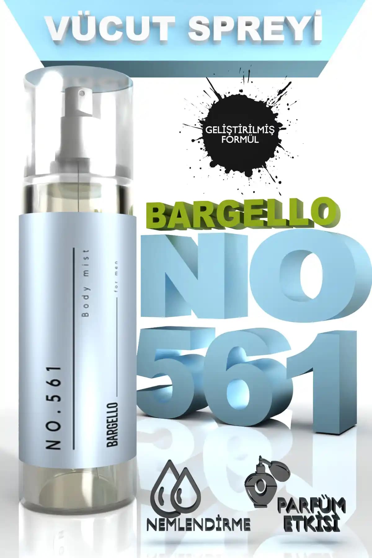 Bargello 561 Erkek Vücut Spreyi Günlük Kullanım İçin Ferah ve Kalıcı Koku Sunar