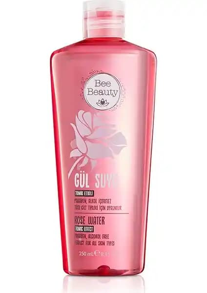 Bee Beauty Gül Suyu 250 ml doğal cilt bakım ürünü, tonik ve nemlendirici özellikleriyle