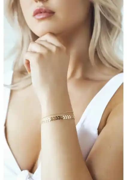 Bers Aksesuar Çavuş Zincir Model Çoklu Bileklik: Şık ve Dayanıklı Kadın Takısı