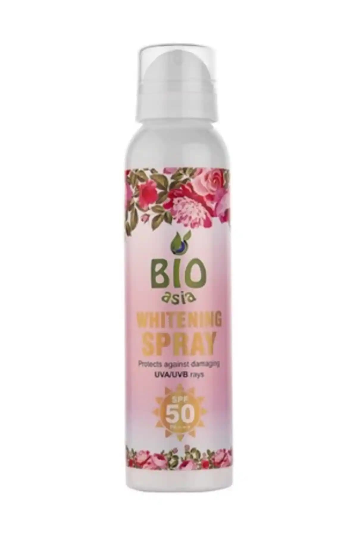 Bio Asia Beyazlatıcı Sprey Krem 200 ml SPF50 ile cilt tonunu eşitleyin ve güneşin zararlı etkilerinden koruyun