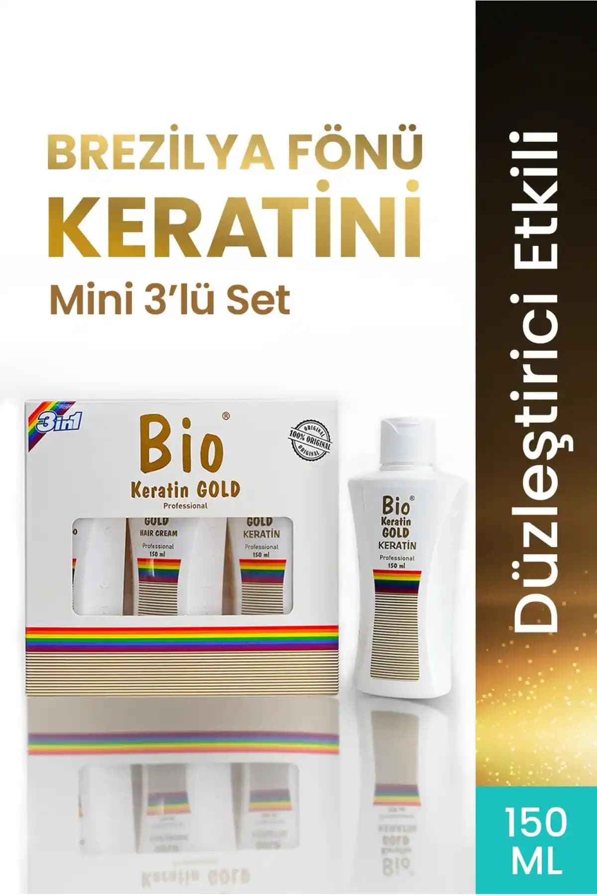 Bio Keratin Gold Mini Set ile Saçlarınızda Profesyonel Bakım ve Parlaklık Sağlayın