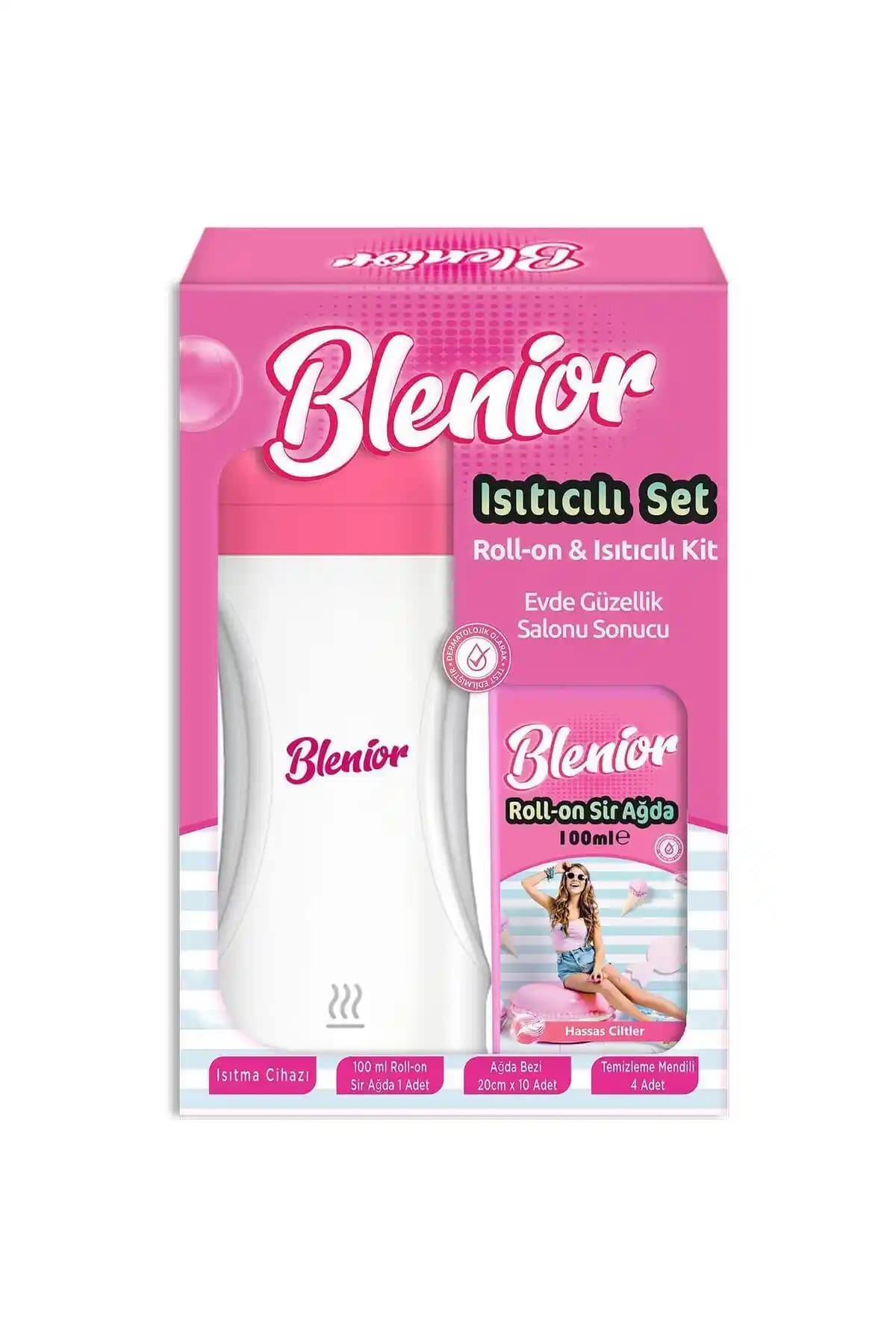 Blenior Isıtıcı Set Roll On Ağda Makinesi: Evde Profesyonel Cilt Bakımı Çözümü
