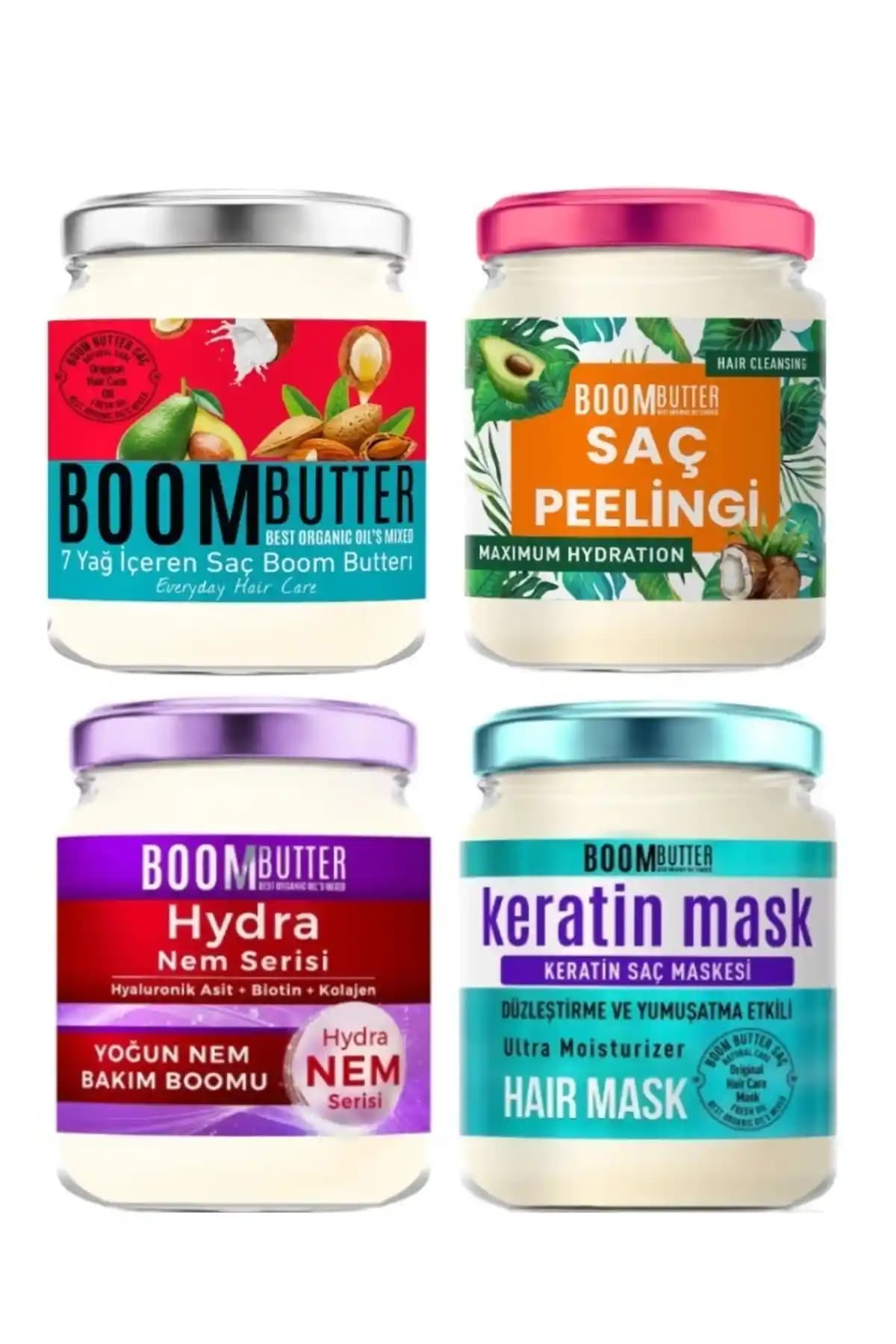 BOOM BUTTER Saç Bakım Seti Doğal İçeriklerle Saç Sağlığını Destekler