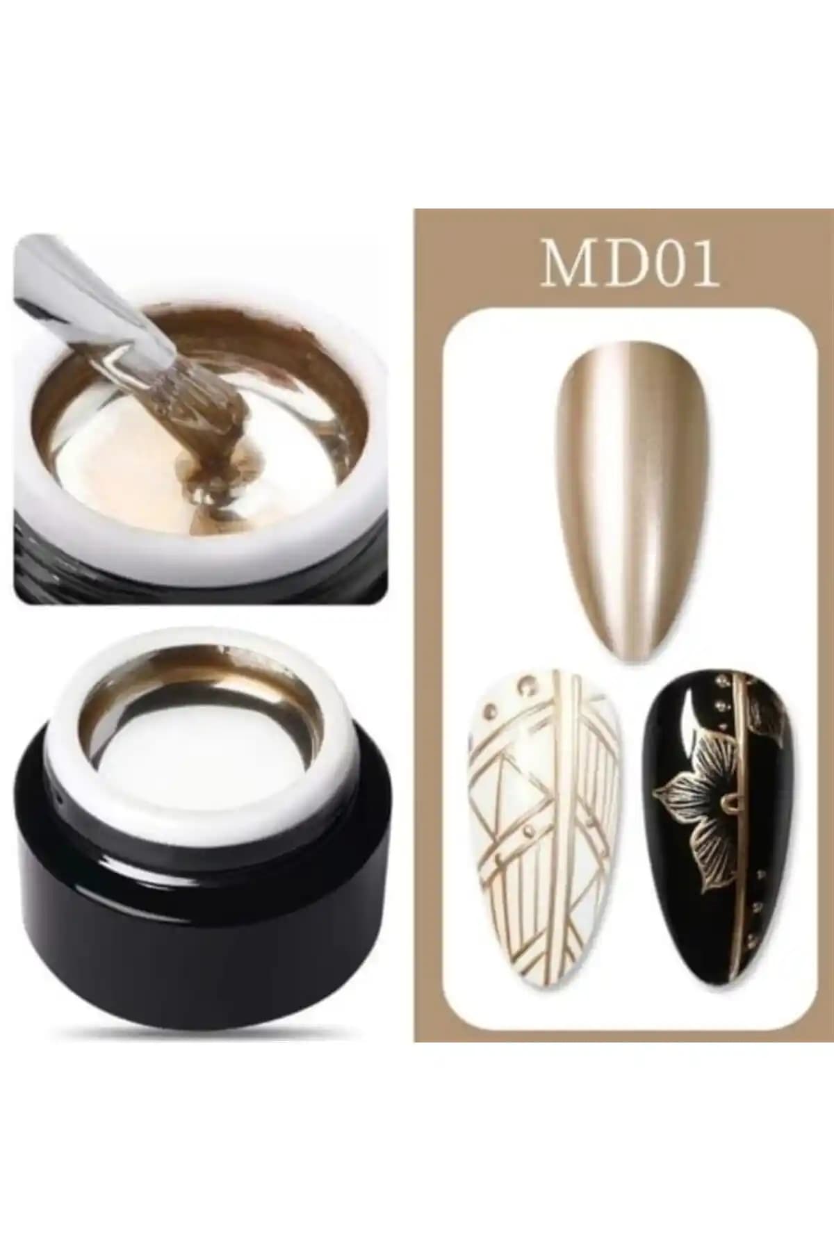 Born Pretty Metalik Painting Jel MD01: Parlak ve Çok Renkli Tırnak Sanatı İçin Uygun Ürün