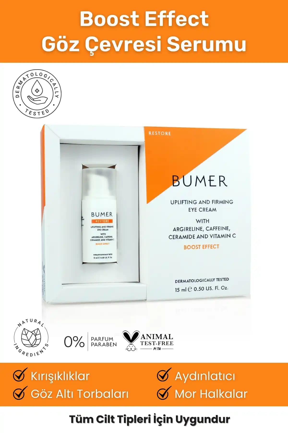 BUMER Kırışıklık Karşıtı Canlandırıcı Göz Serumu: Etkili ve Doğal Göz Bakım Ürünü