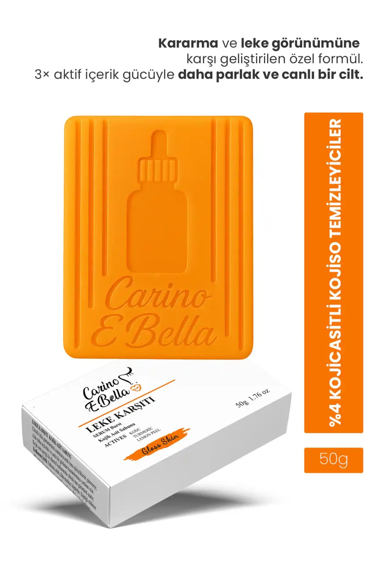 Carino E Bella Kojik Asit Sabunu: Cilt Tonunu Eşitleyen ve Parlatan Temizlik Ürünü